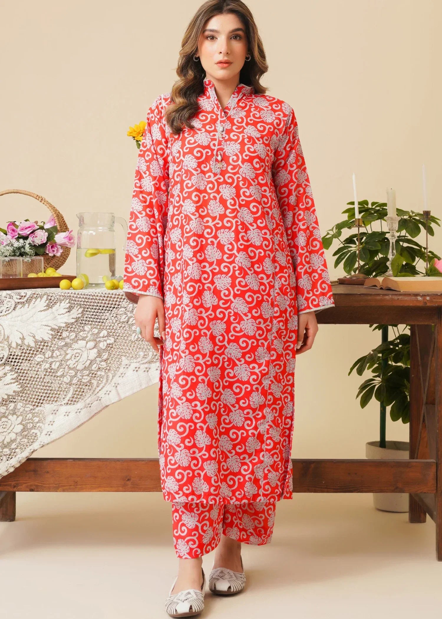 lawn Co Ord Sets in Red