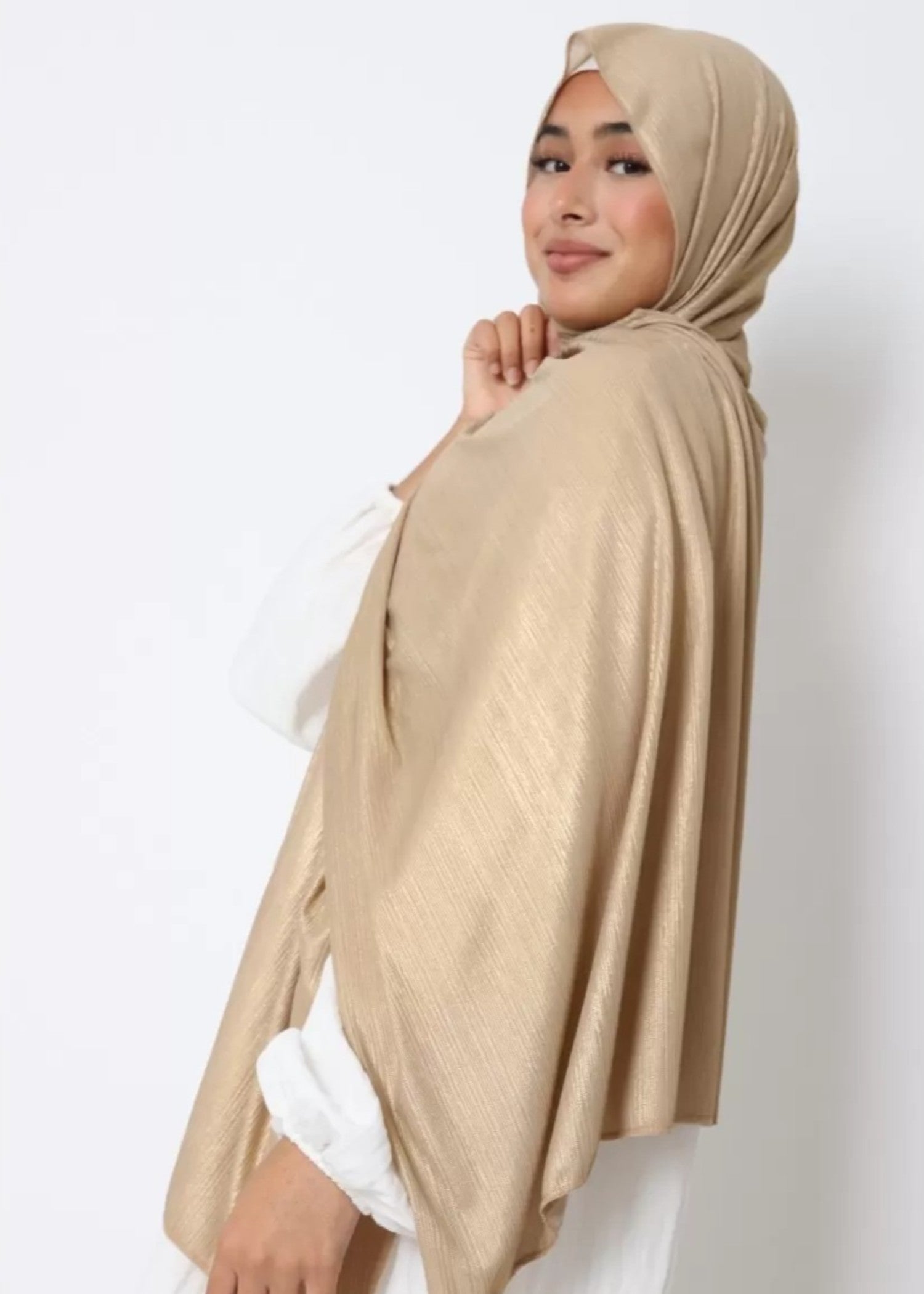 silk Hijab in Gold