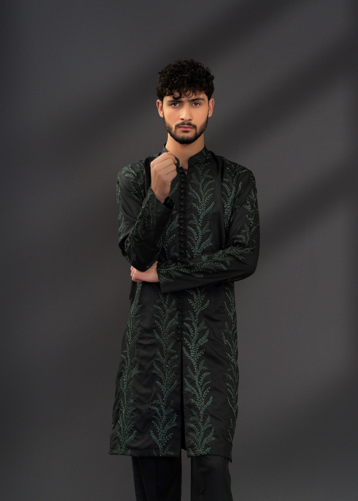 wash & wear Kurta Set in Green