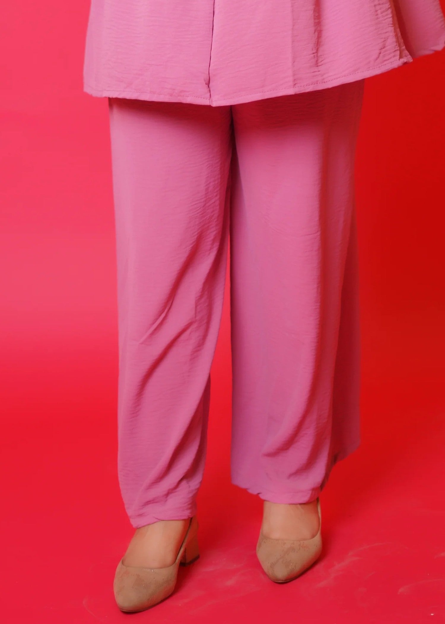 crepe Short Frock in Pink