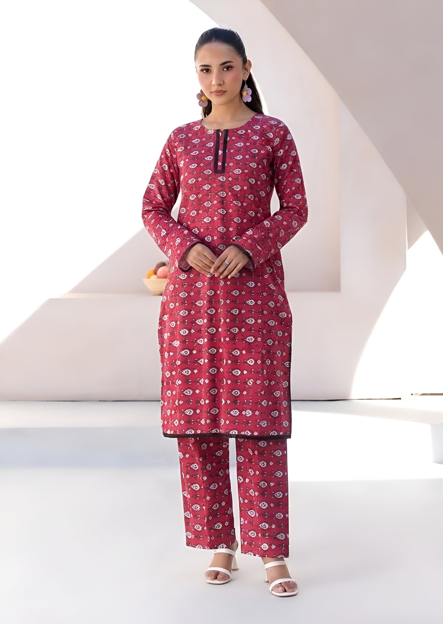 linen Co Ord Sets in Raspberry pink