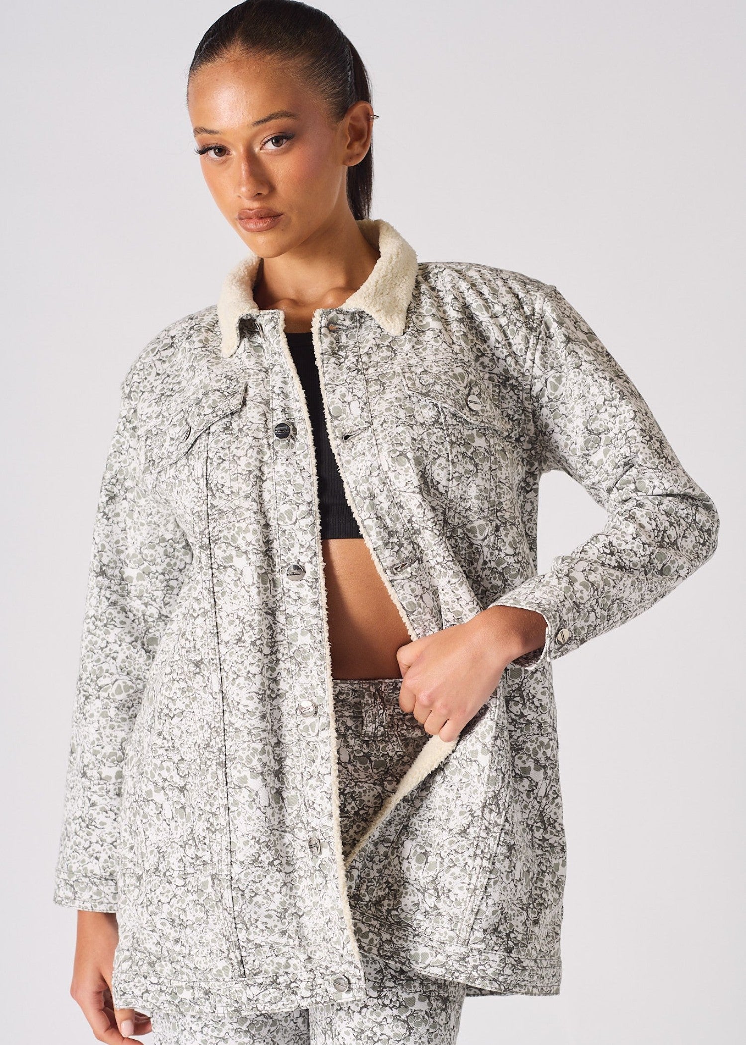 denim Jacket in Light grey