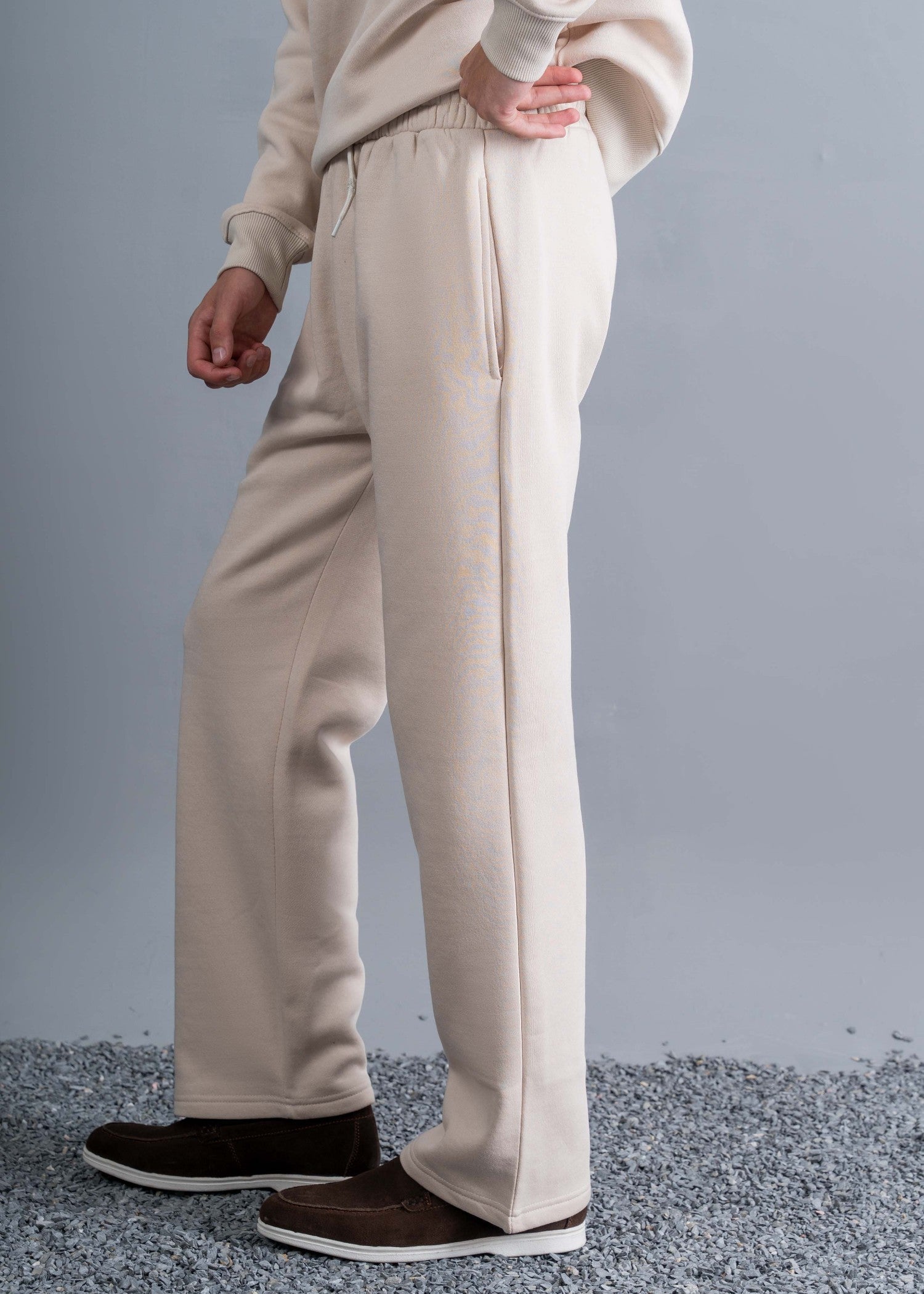terry Trousers in Beige