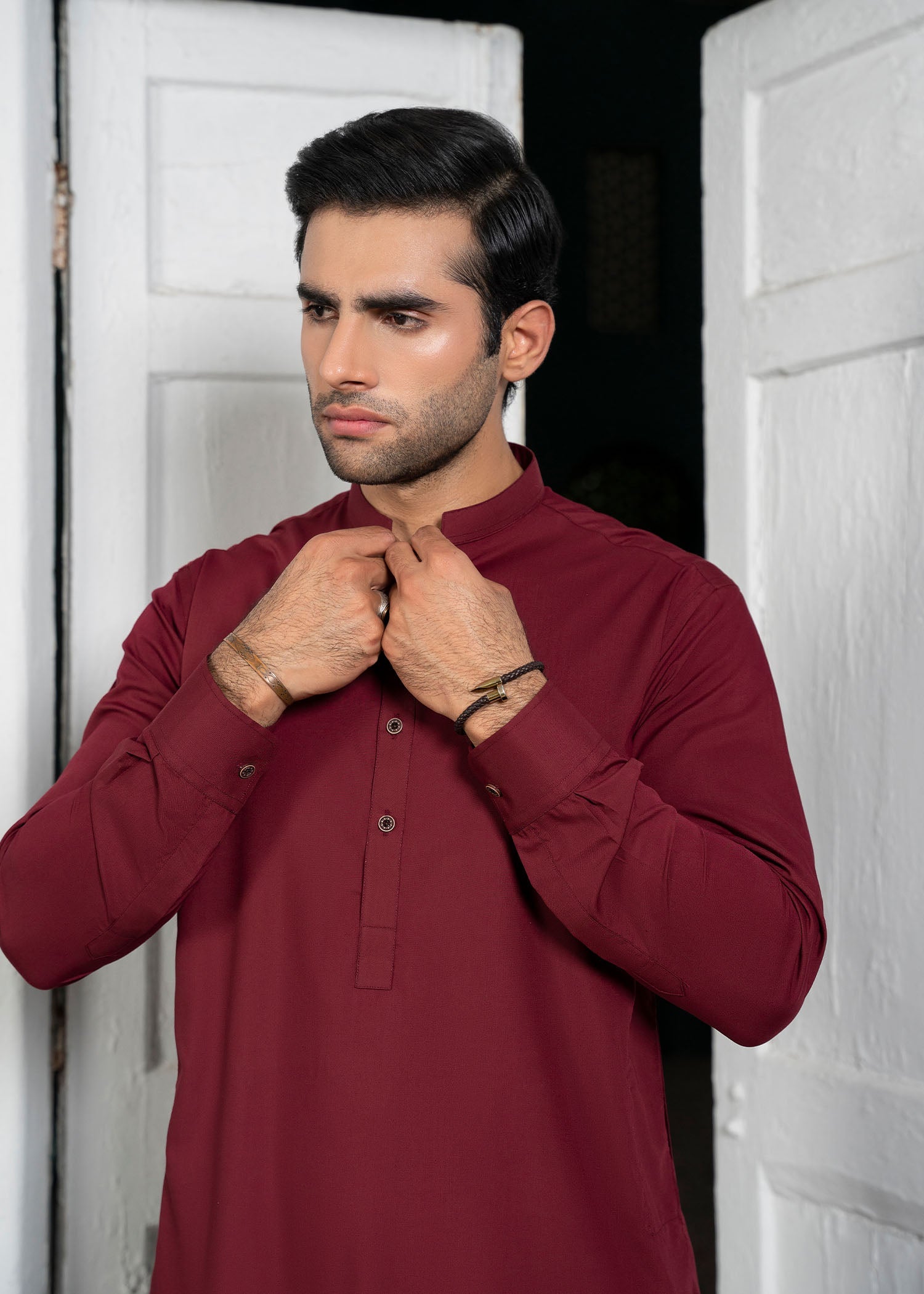 wash & wear Kurta Set in Red