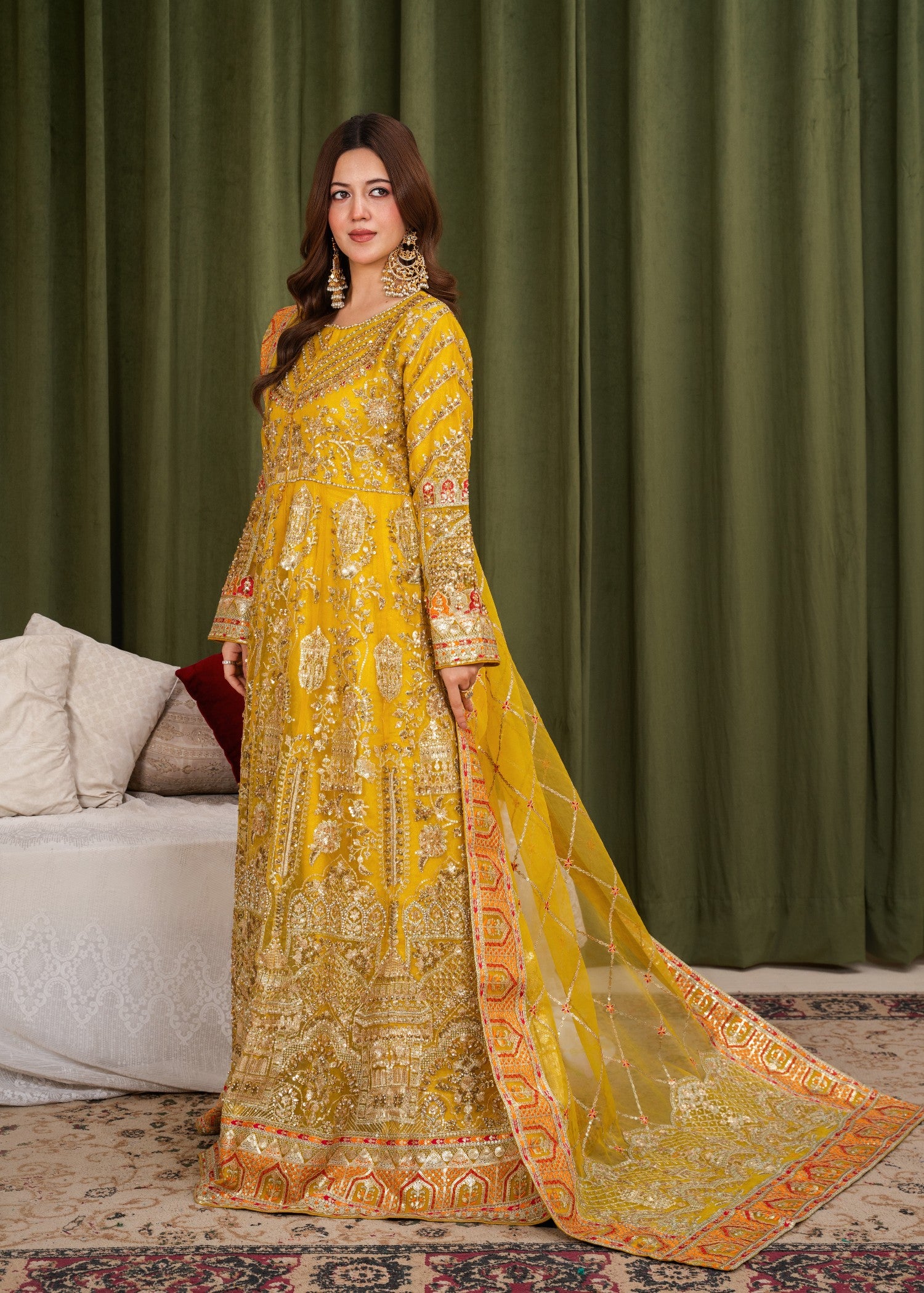 organza Maxi in Golden orange