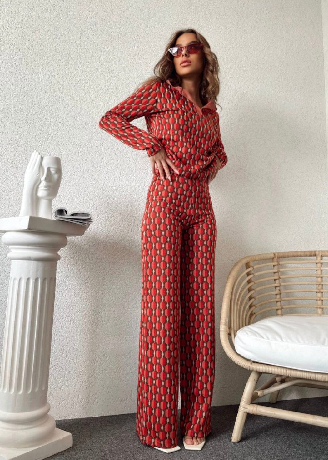wool Co Ord Sets in Red