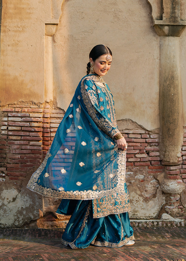 charmuse/shamooz Sharara in Teal