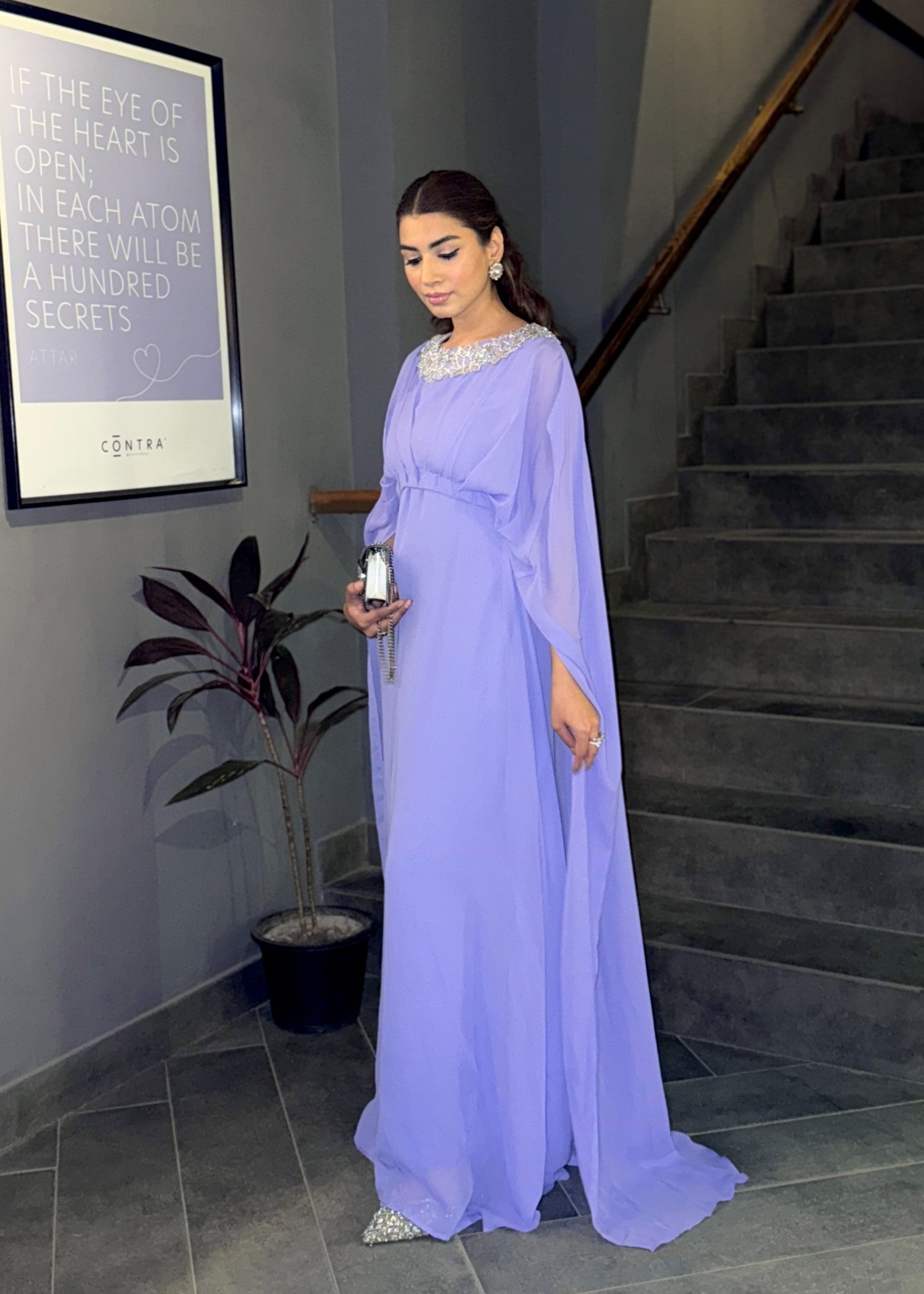 chiffon Dress in Lilac