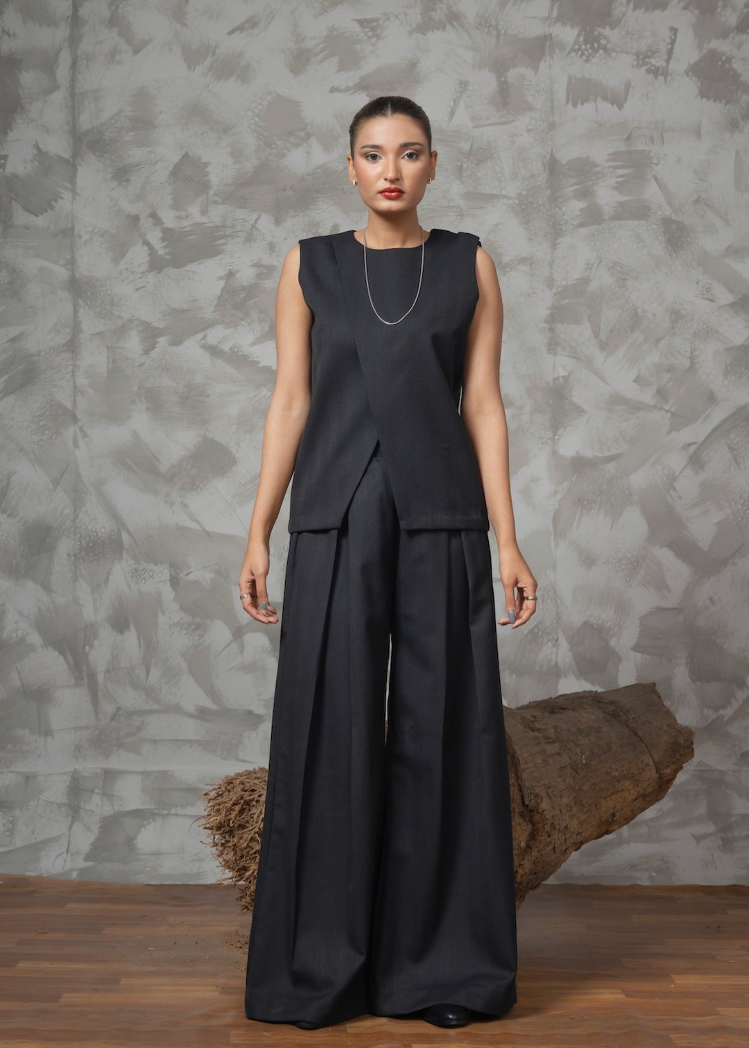herringbone Co Ord Sets in Jet black