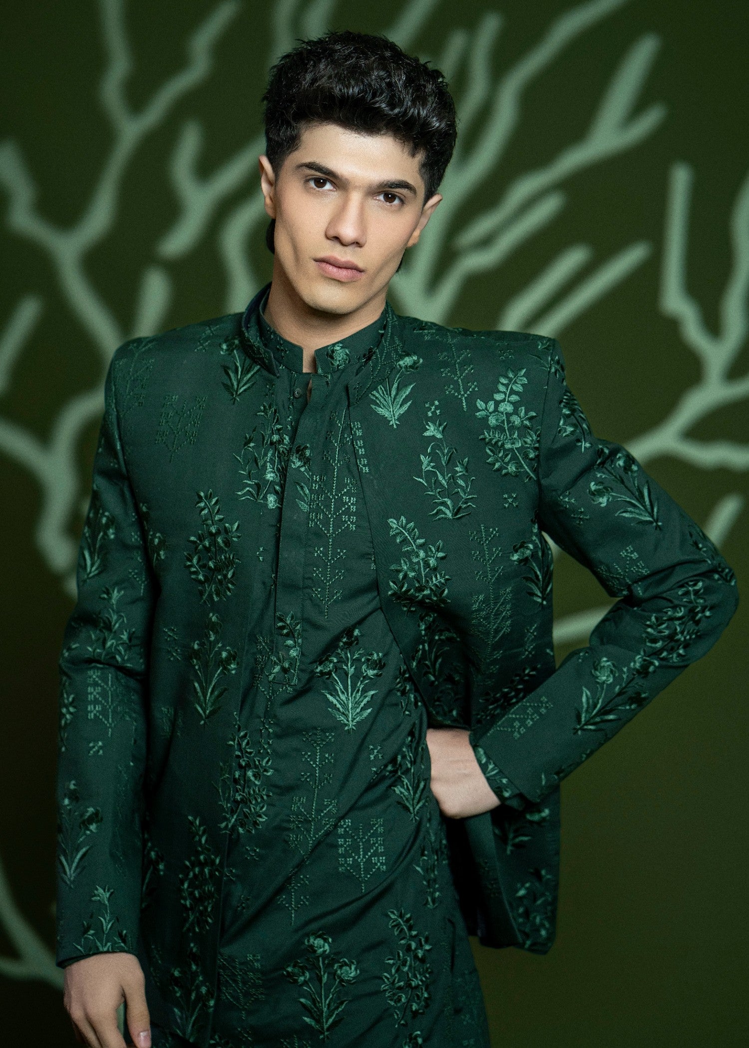 wash & wear Prince Coat in Green