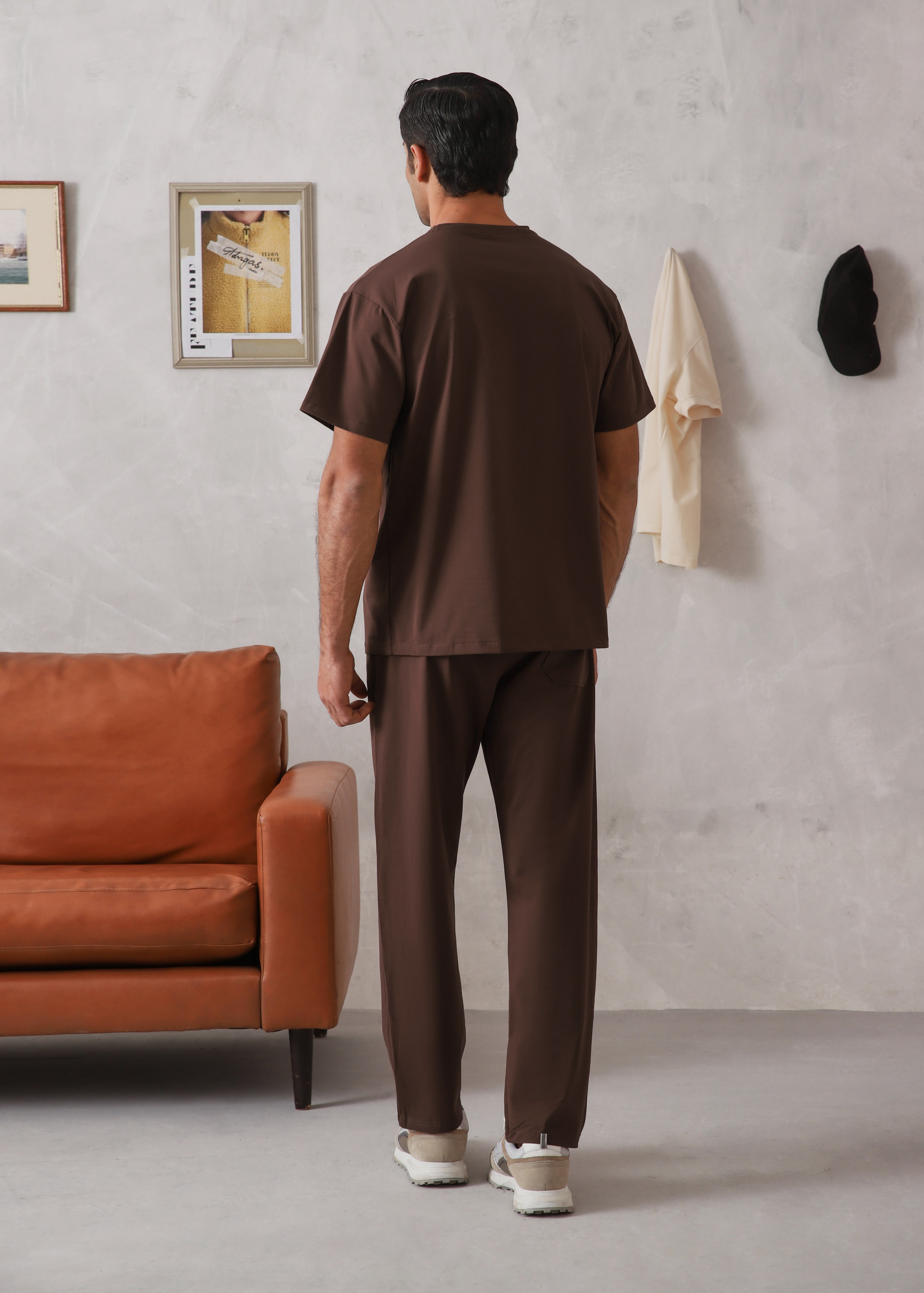 cotton Tracksuit in Brown