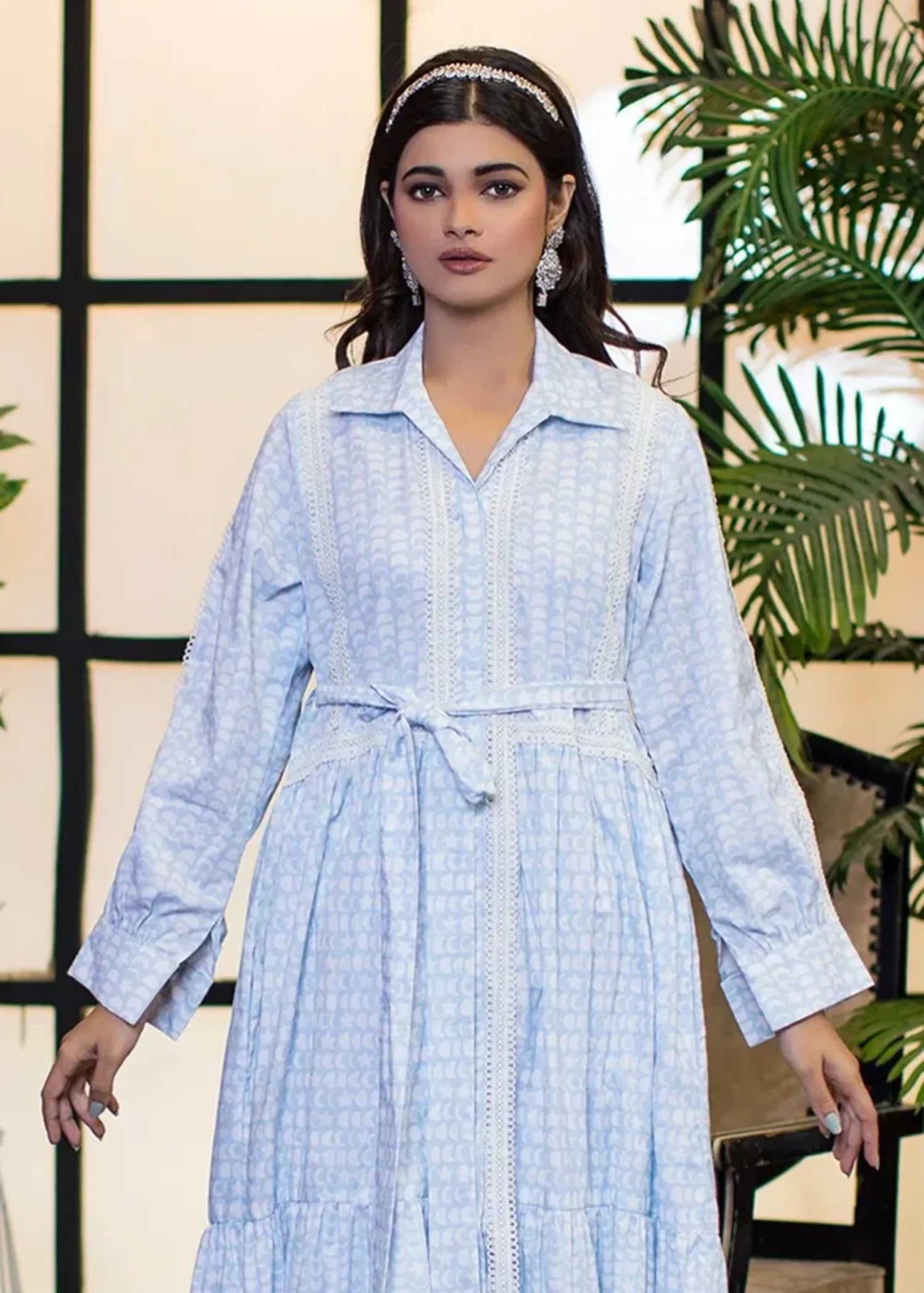 cotton Maxi in Powder blue