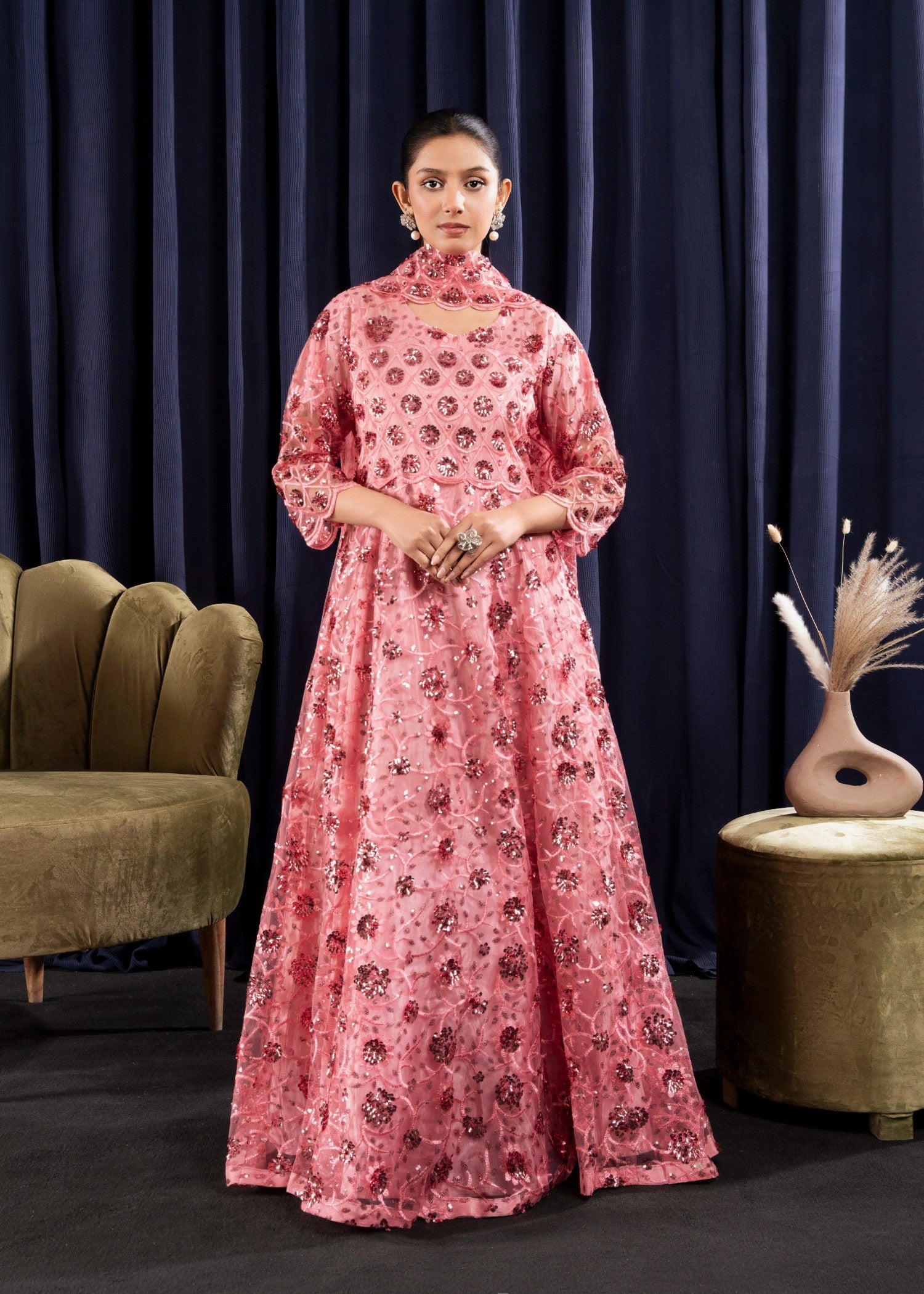 net Maxi in Hot pink