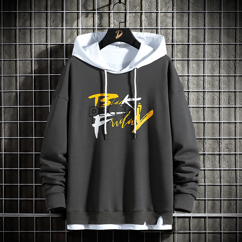 Trendy Brand Men'S Sweater Hooded Jacket Japanese Youth Personality Sweater Casual Clothes