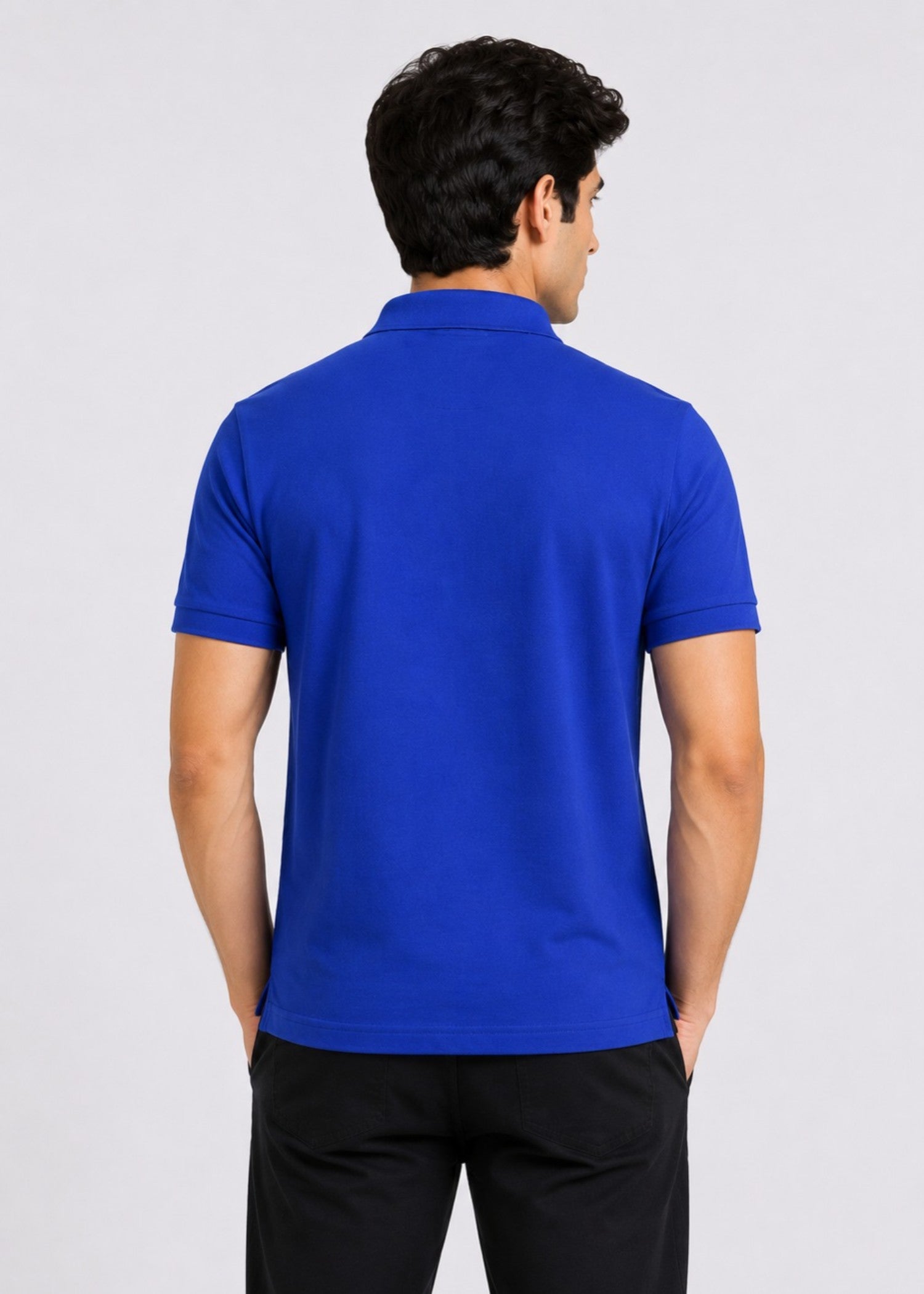 cotton jersey Polo Shirt in Blue