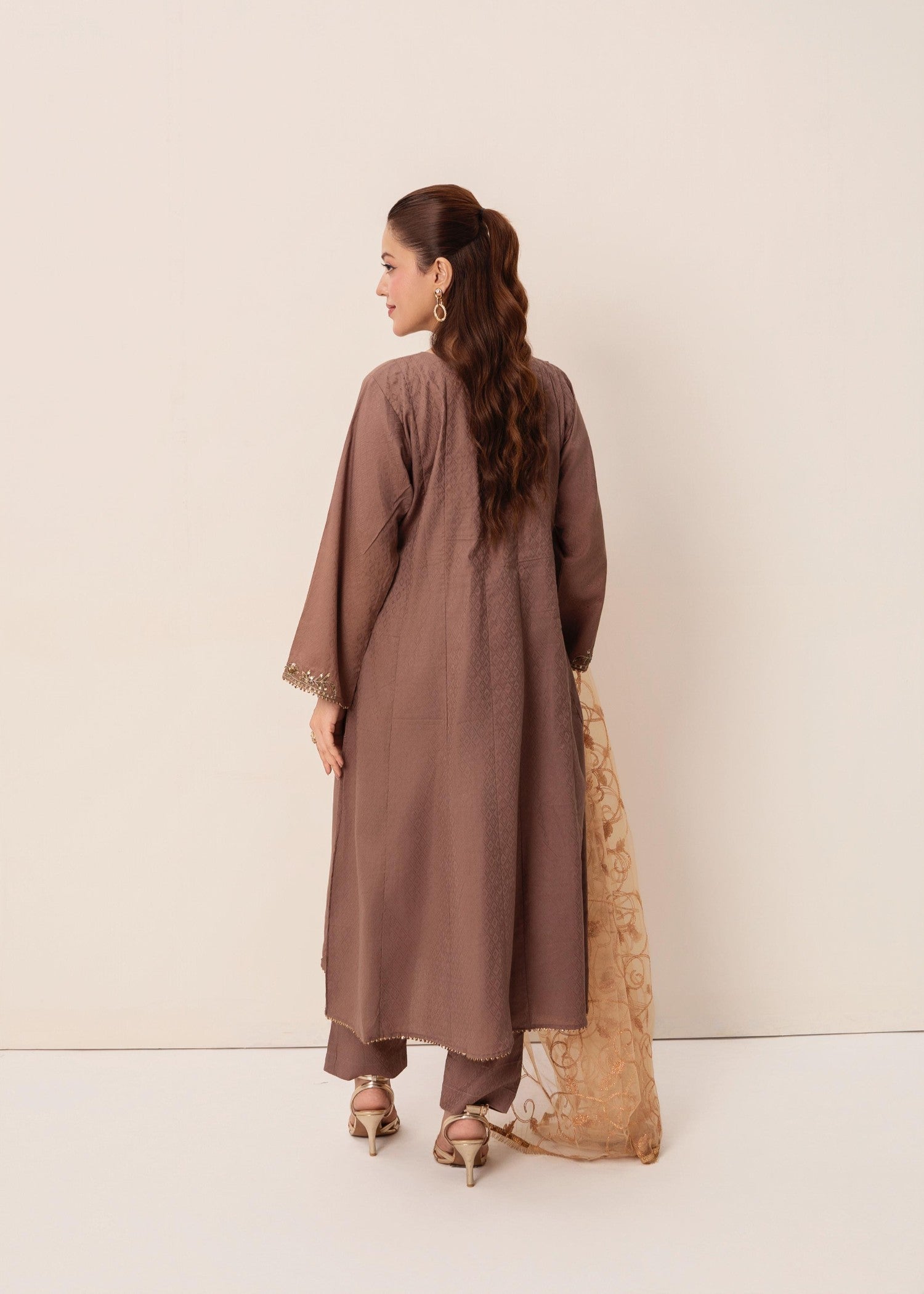 net Pishwas in Almond brown