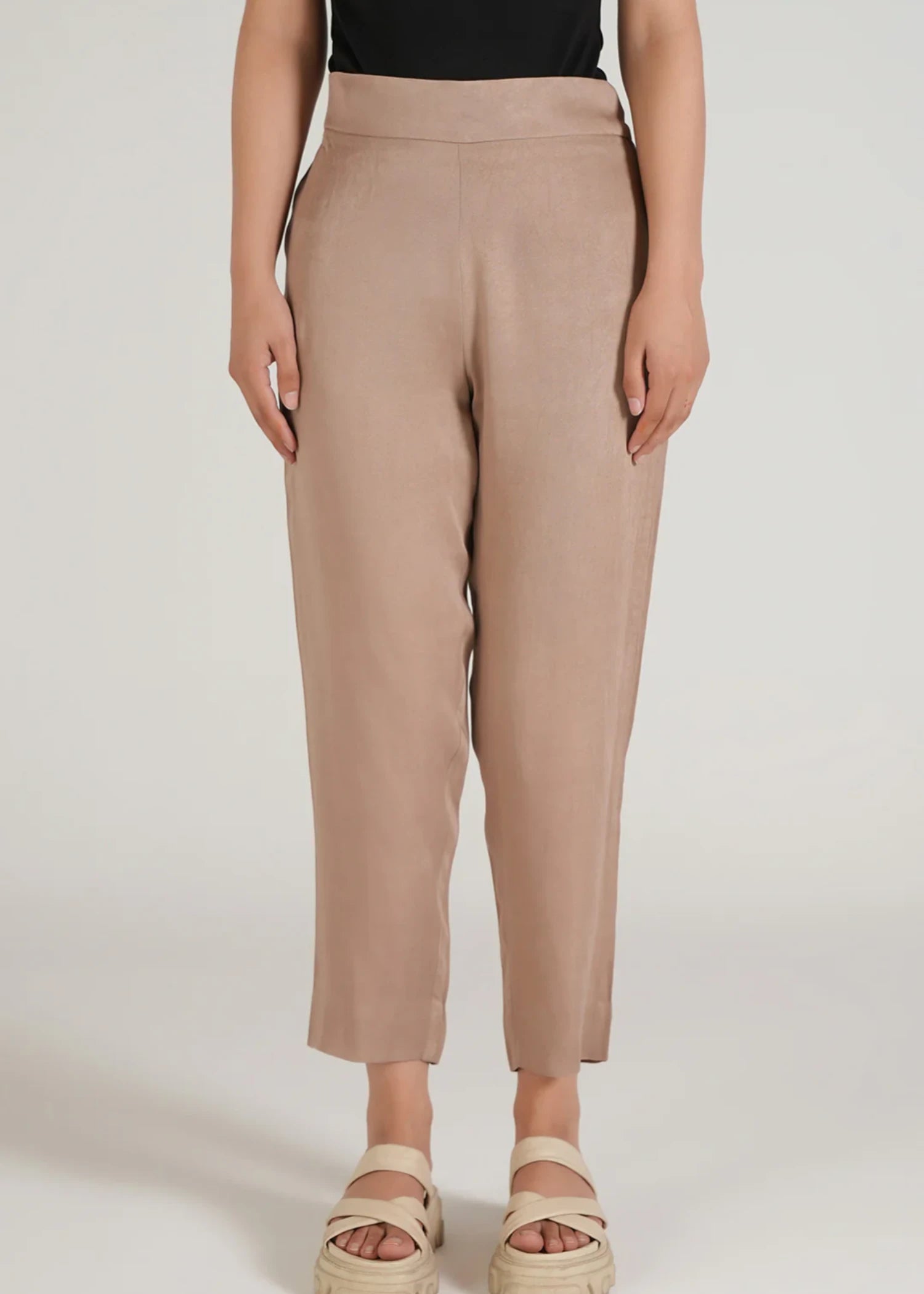 viscose Pants in Tan brown