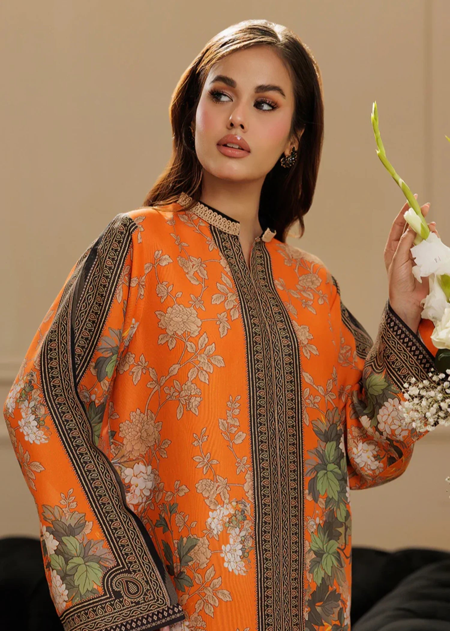 silk Co Ord Sets in Orange