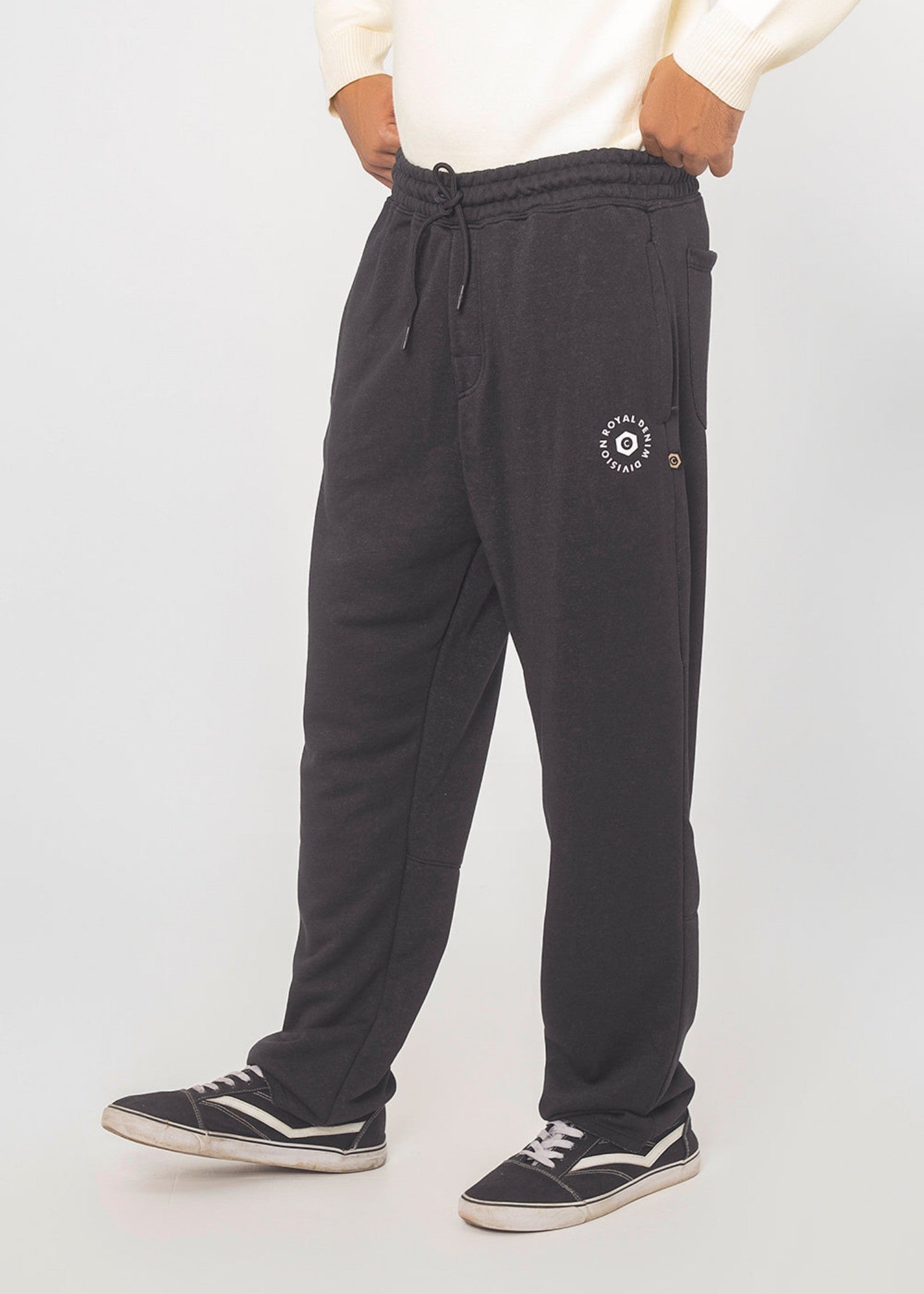 terry Trousers in Charcoal black