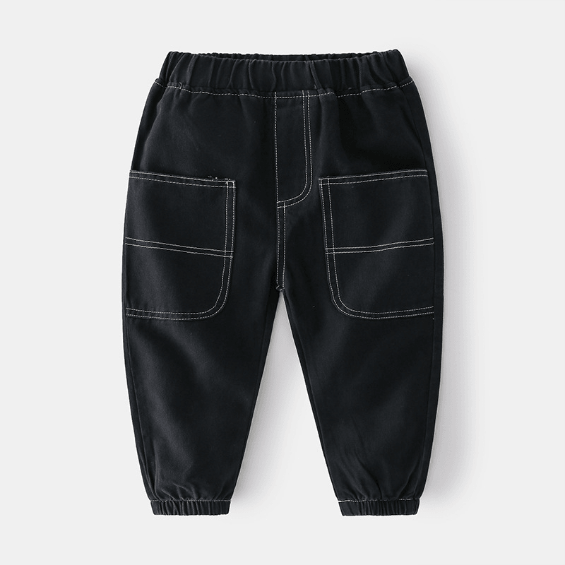 Trousers Children'S Wear Trendy Handsome Mid-Waist Middle and Small Boys Trousers
