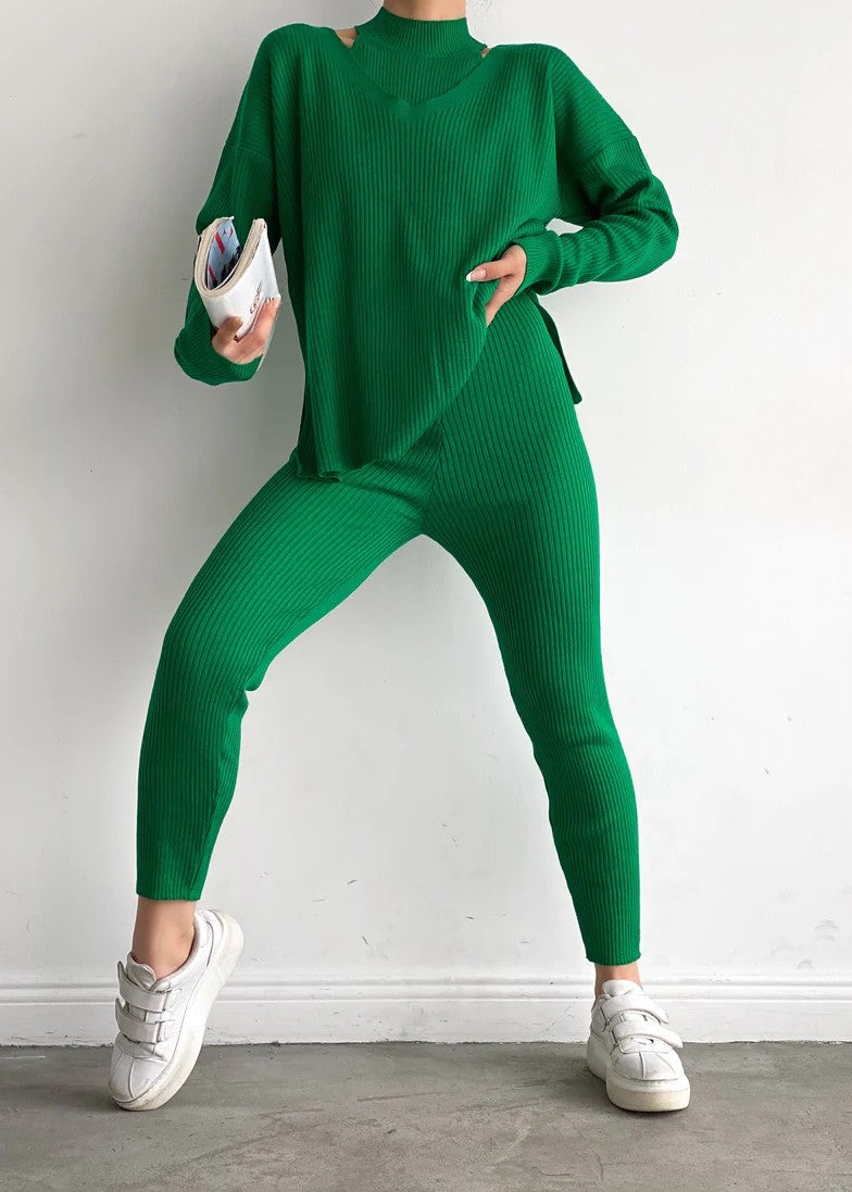 wool Co Ord Sets in Green
