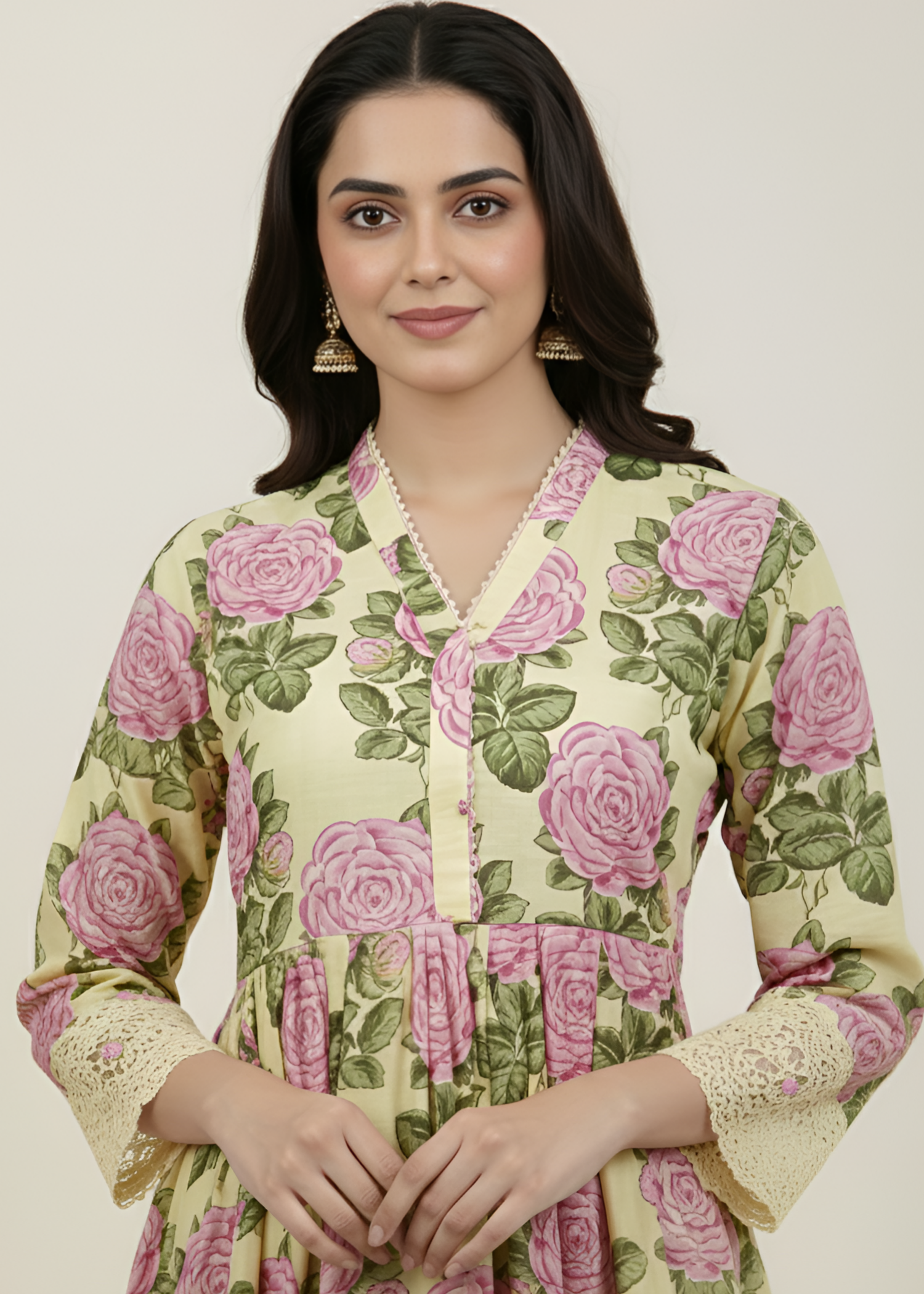 lawn Unstitched in Pale yellow