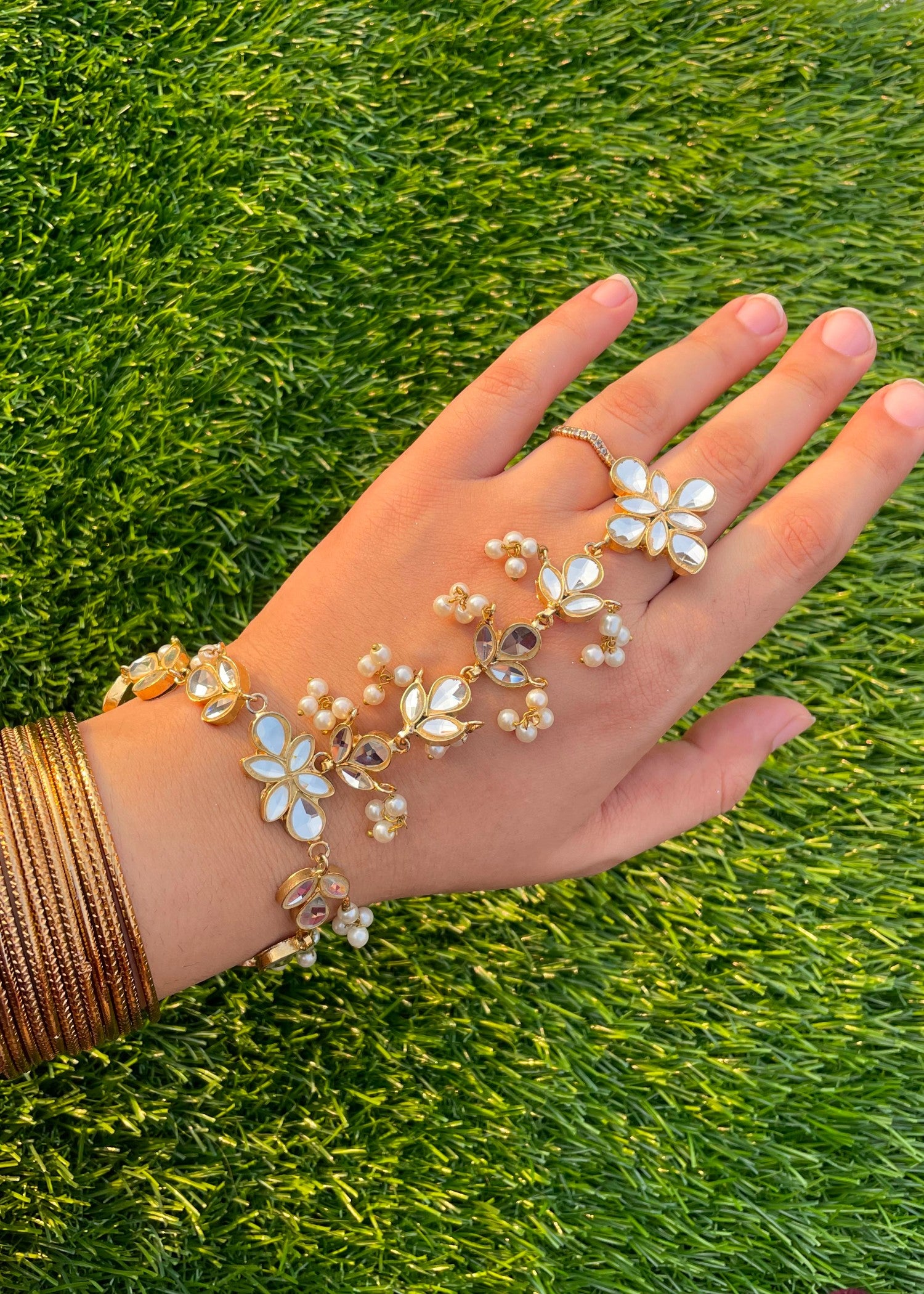 Bracelet in Pearl white Color by - Trendy Women Bracelet ICK4552