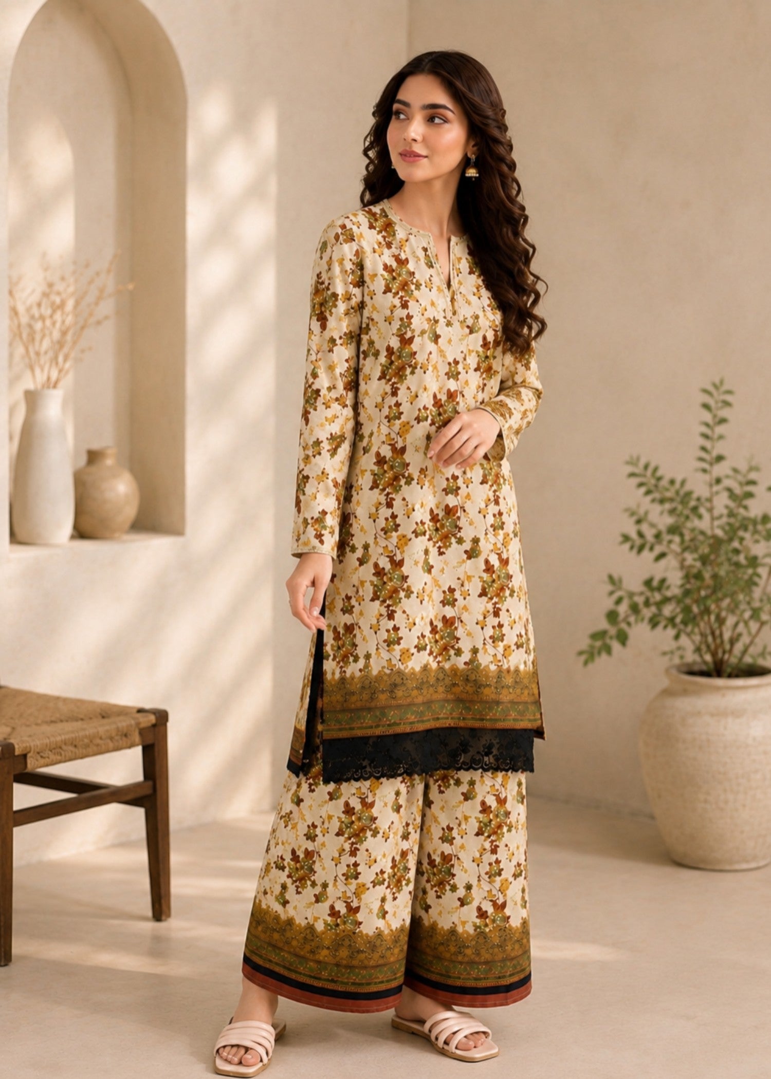linen Co Ord Sets in Wheat