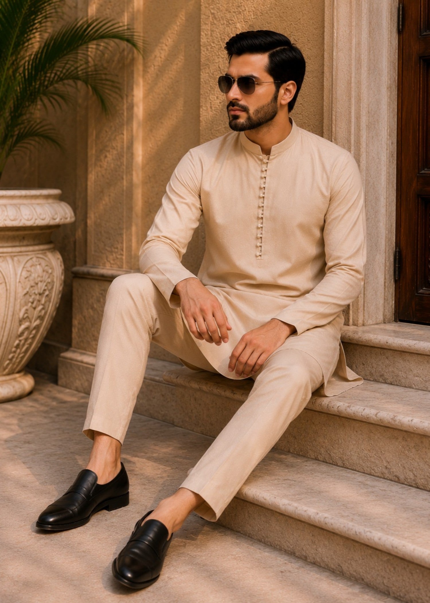 masuri Prince Coat in Beige