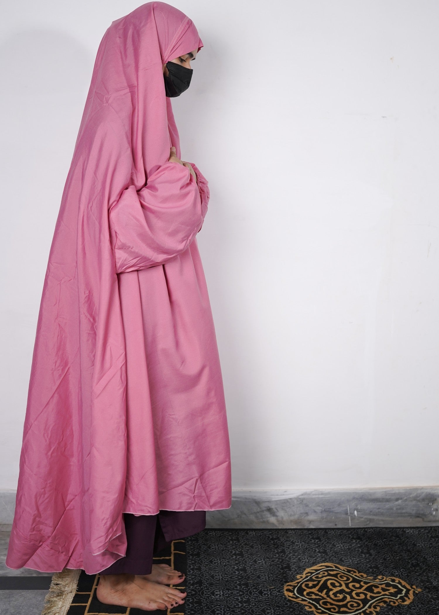 cotton linen Chaddar in Pink
