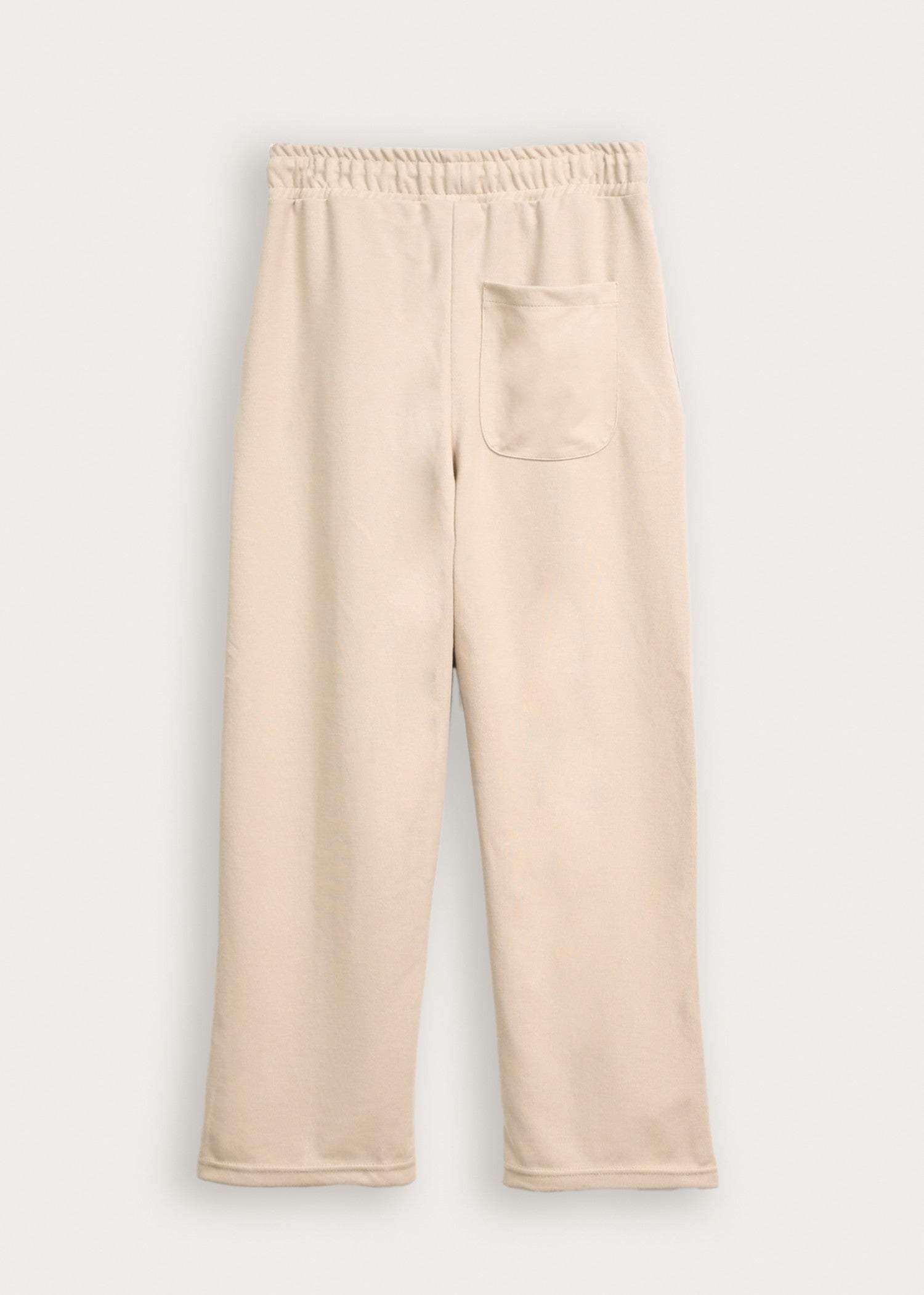 interlock knit Trousers in Beige