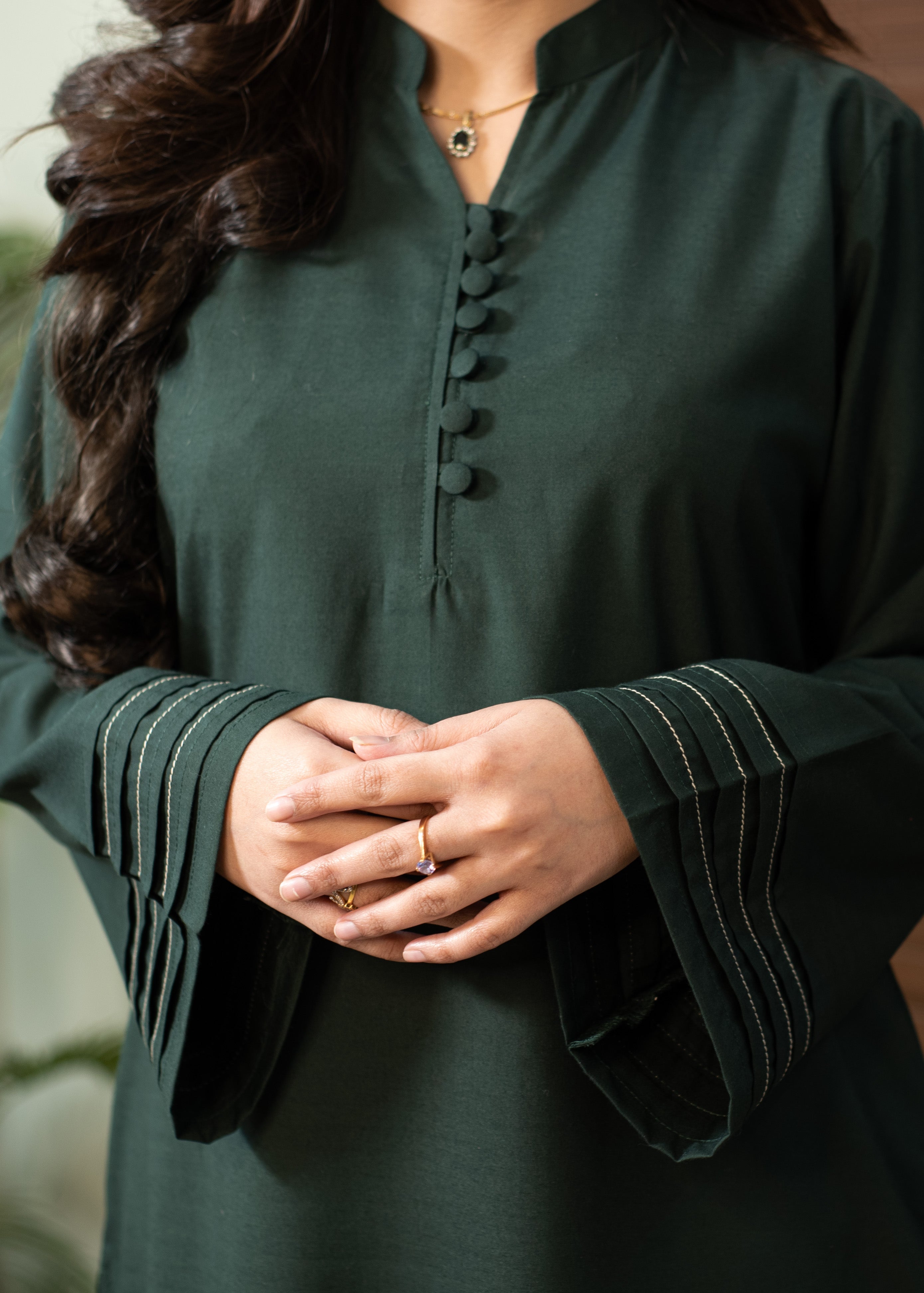 wash & wear Co Ord Sets in Dark green