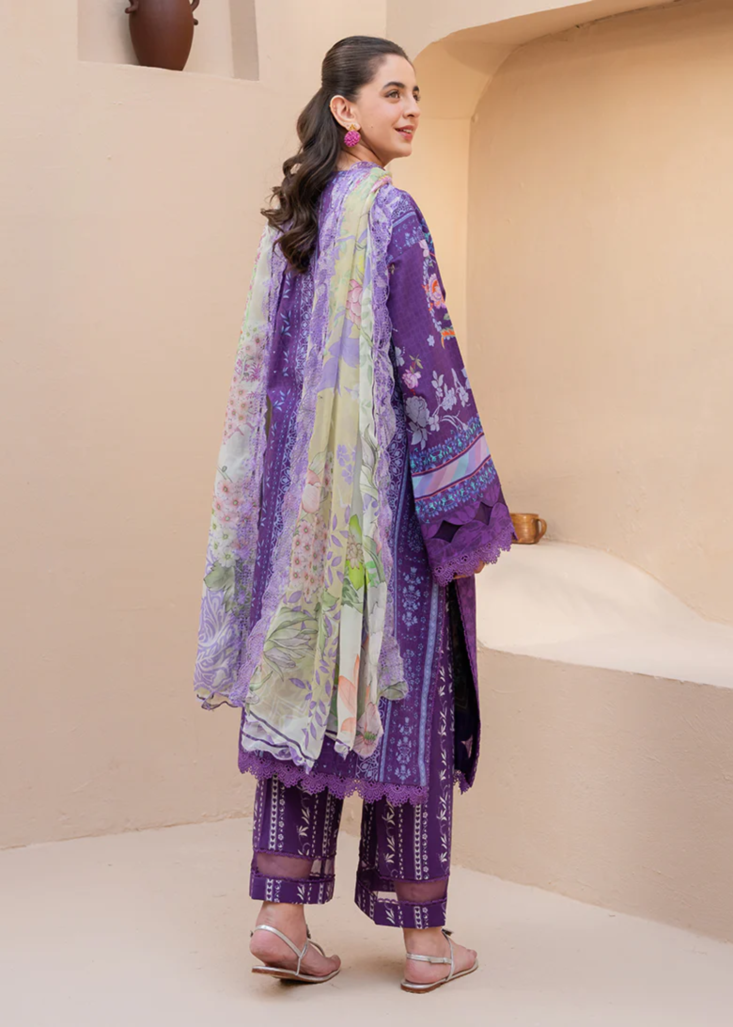 lawn Unstitched in Dark orchid