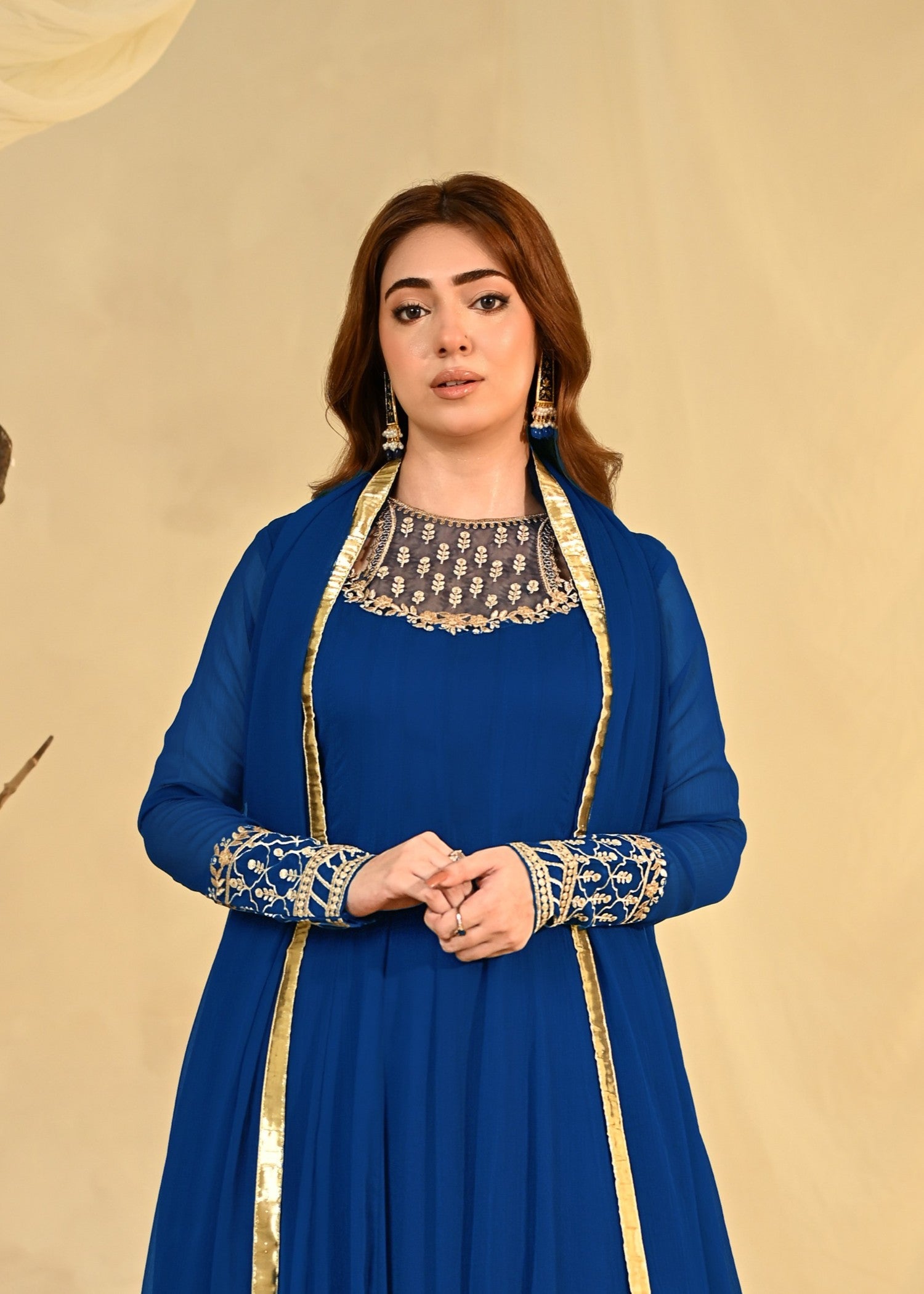 chiffon Maxi in Royal blue