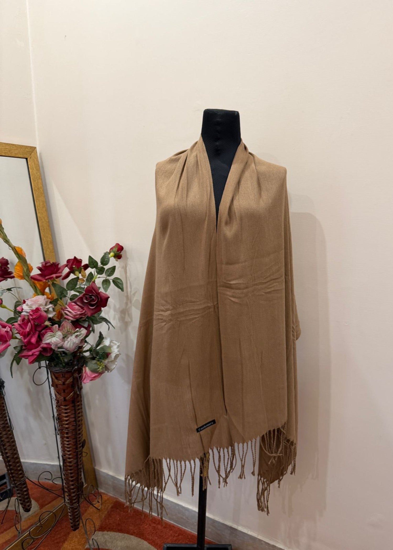 cashmere wool Hijab in Peanut