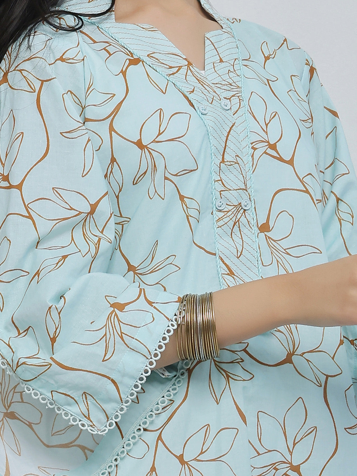 ribbed lawn Co Ord Sets in Aquamarine