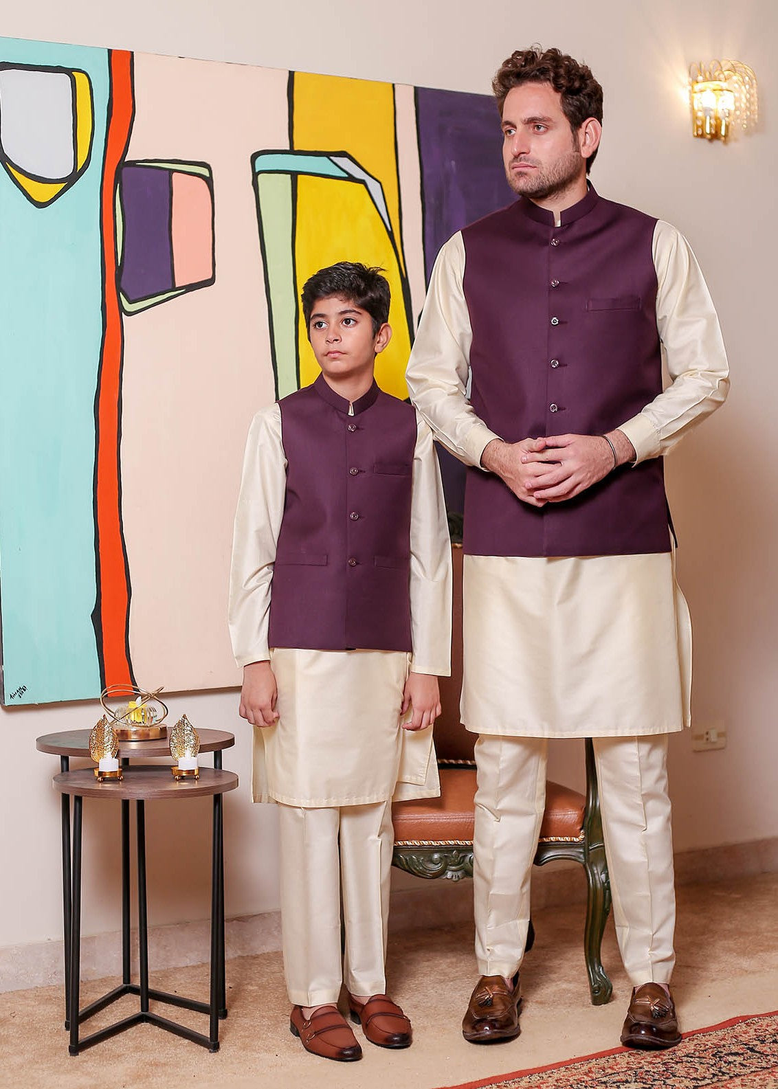 suiting Waistcoat in Magenta