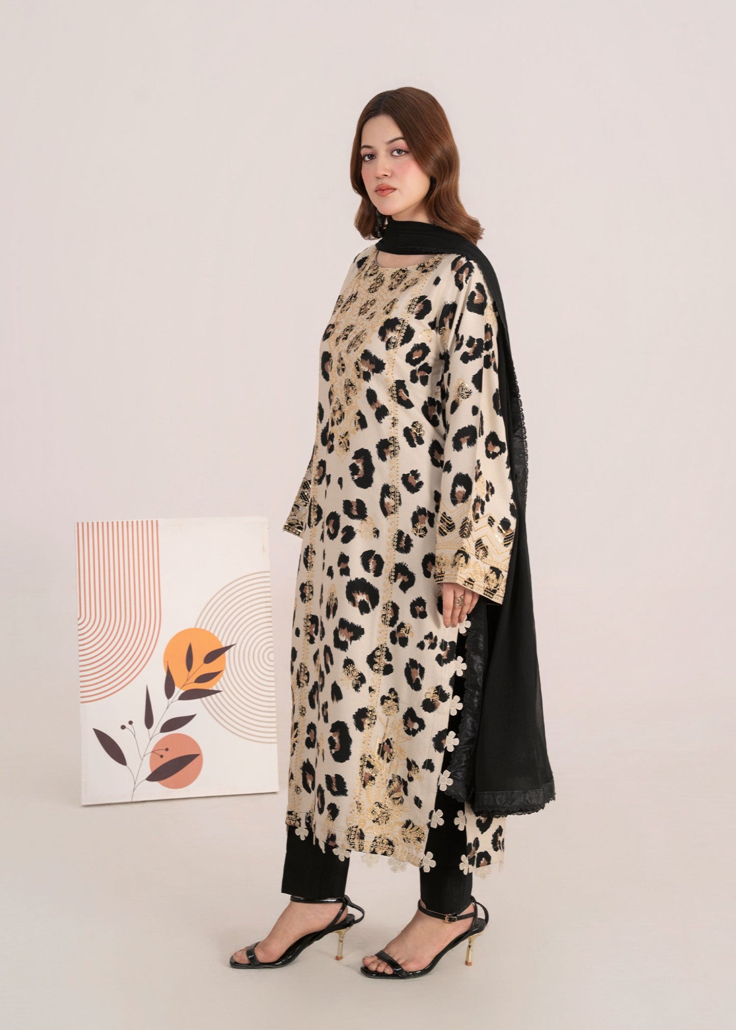 pure viscose Kurta Set in Multi