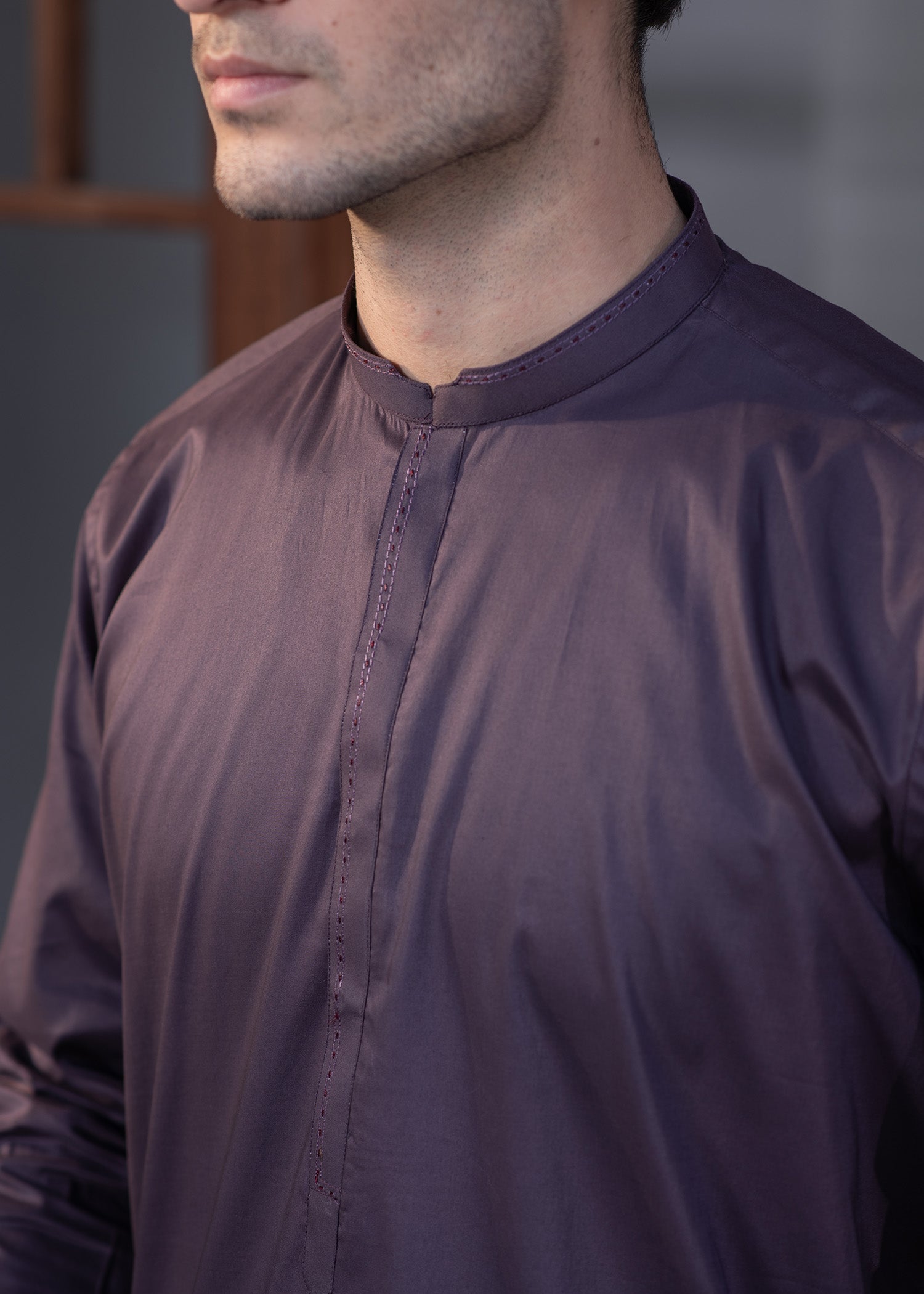 cotton Shalwar Kameez in Burgundy