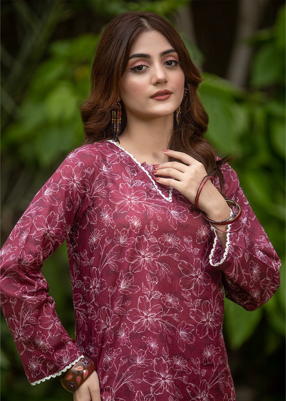 lawn Co Ord Sets in Magenta