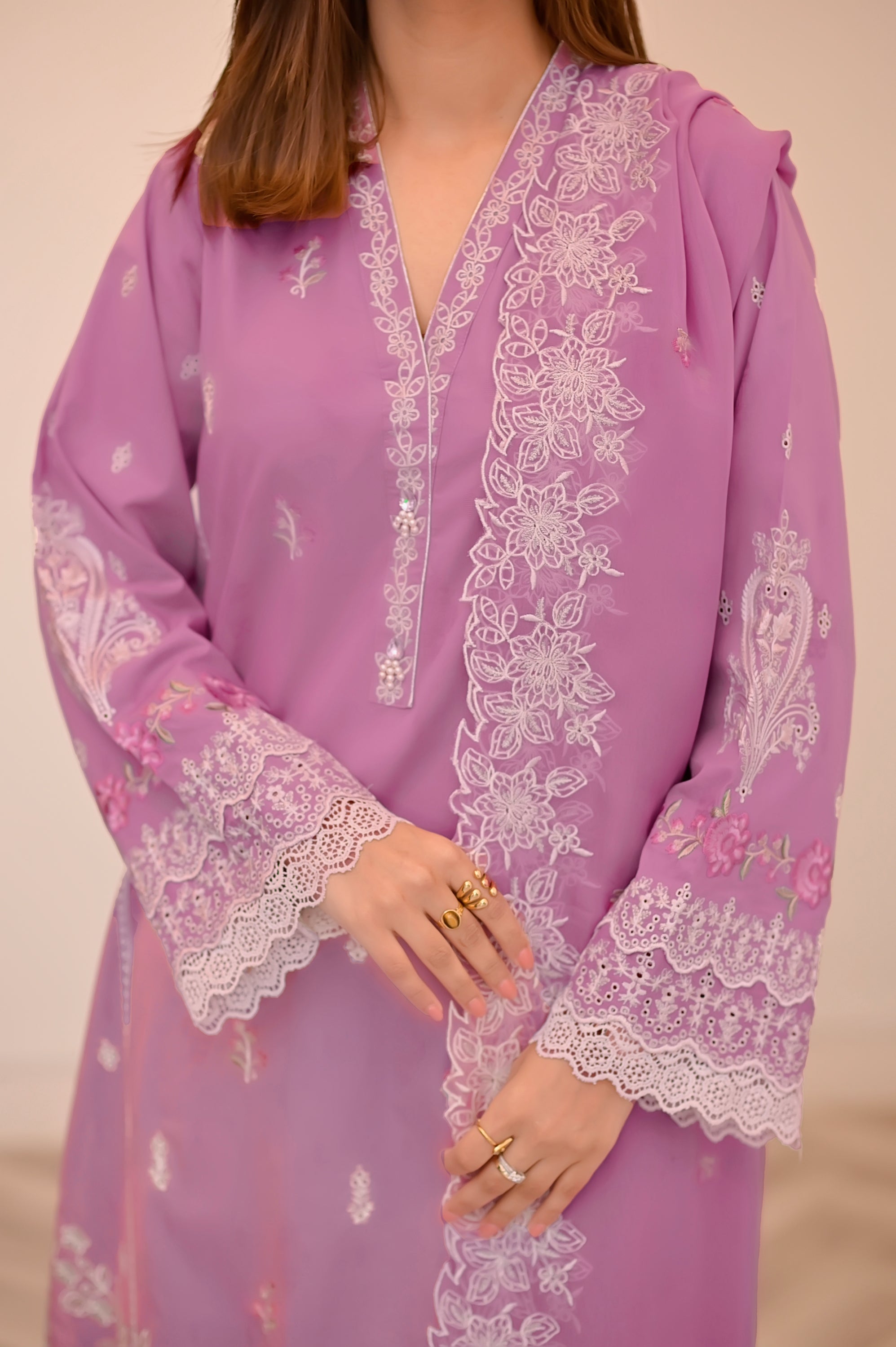 jacquard Unstitched in Purple taupe