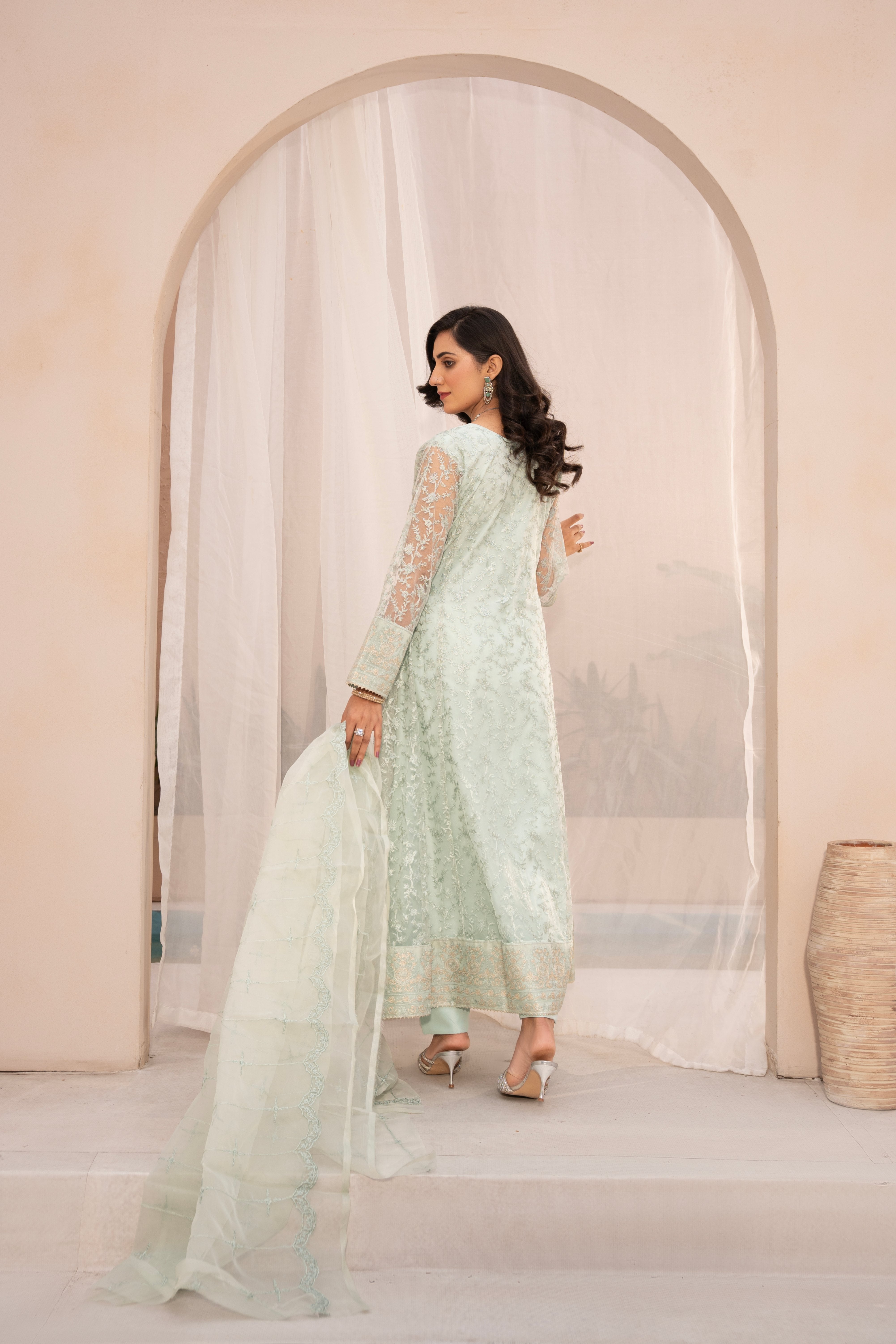 net Maxi in Tea green