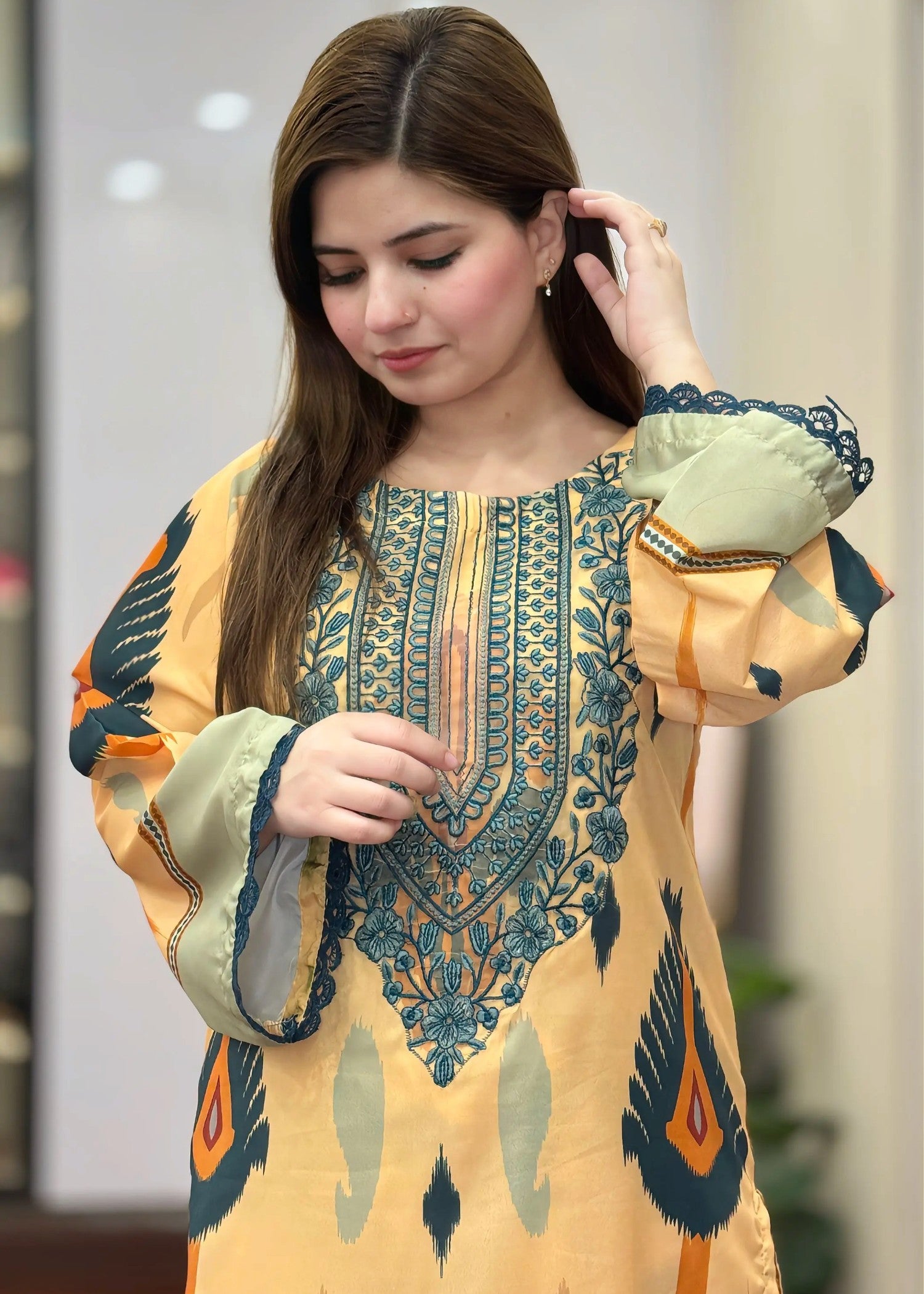 grip Kurta Set in Multi