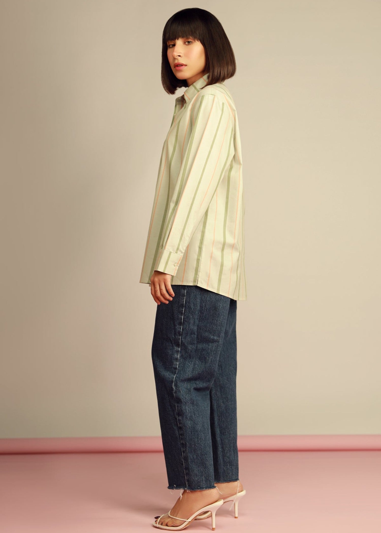 poplin Top in Mint green