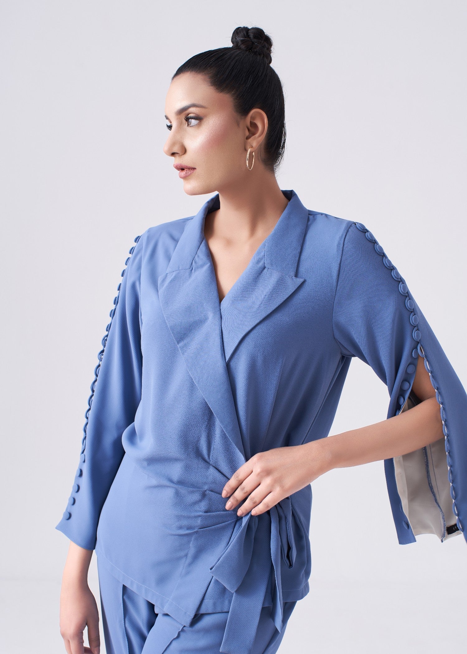 tropical Co Ord Sets in Light blue
