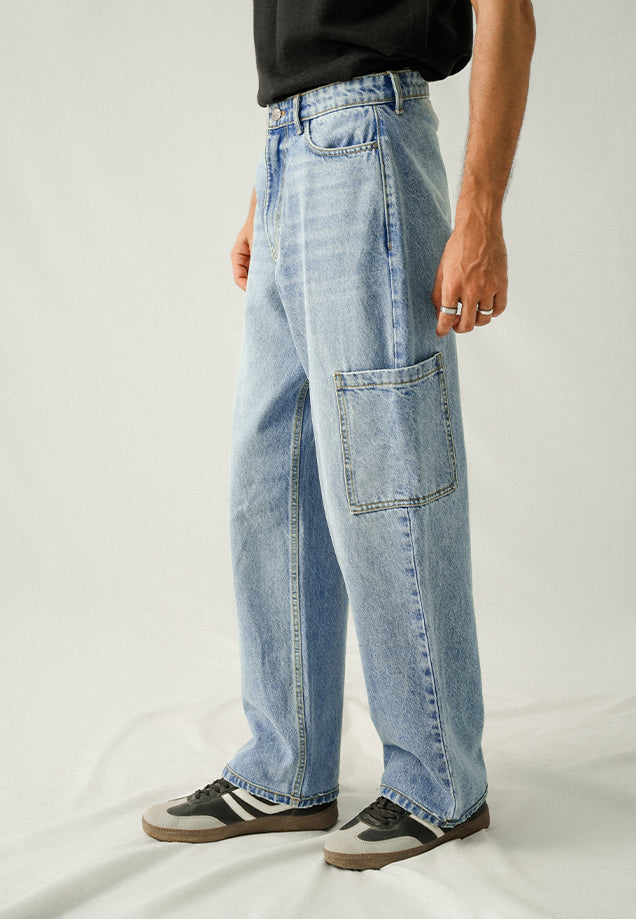 stretch denim Jeans in Turquoise