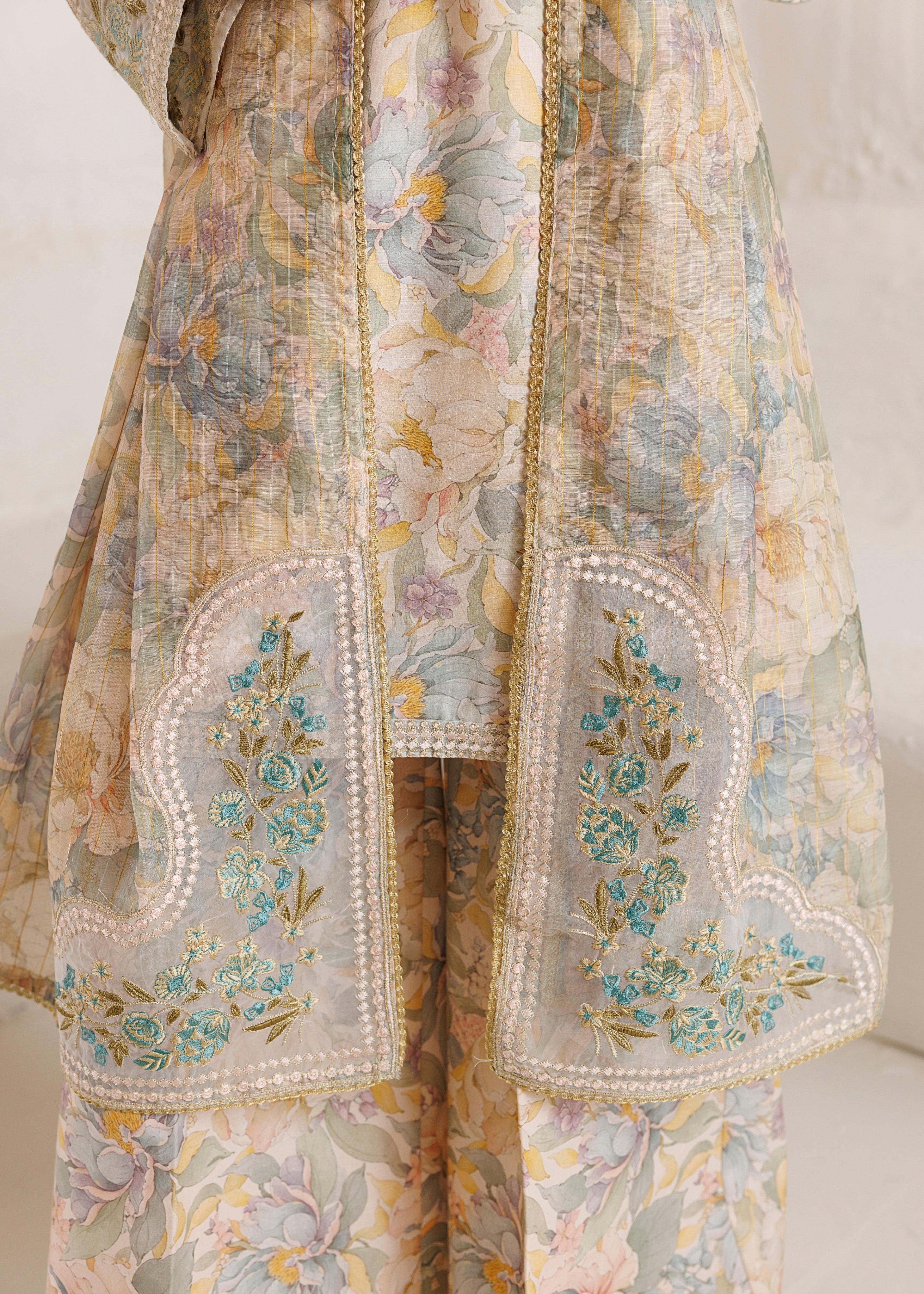 cotton Kurta Set in Multi