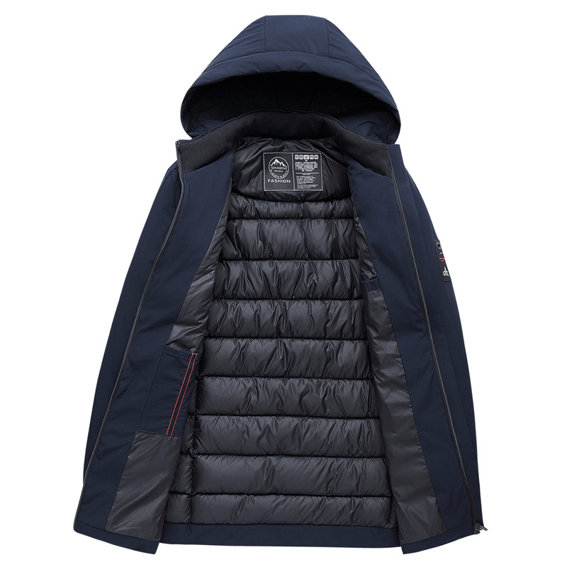Thick Mid-Length down Padded Jacket Men'S Loose Jacket