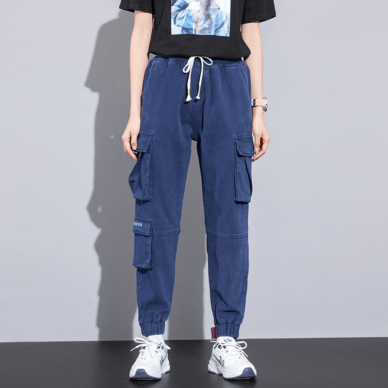 Casual Capris Men'S 2021 Spring Korean Unisex Cotton Overalls