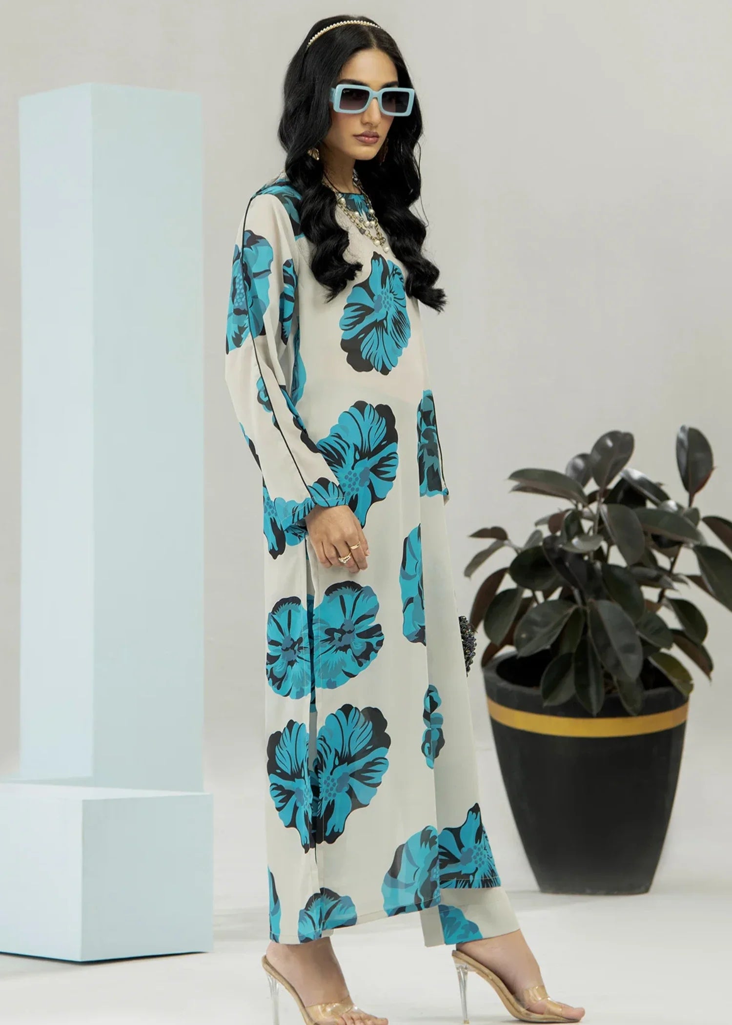 georgette Co ord Sets in Ivory